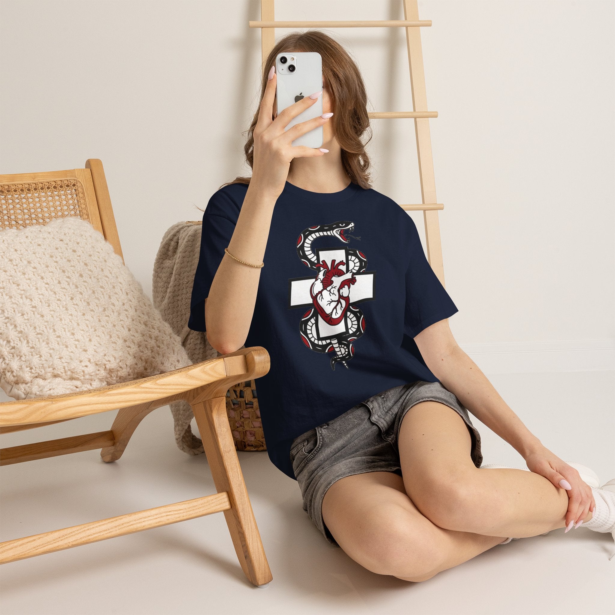 D78 Skull Society — Gothic Heart & Snake T-shirt