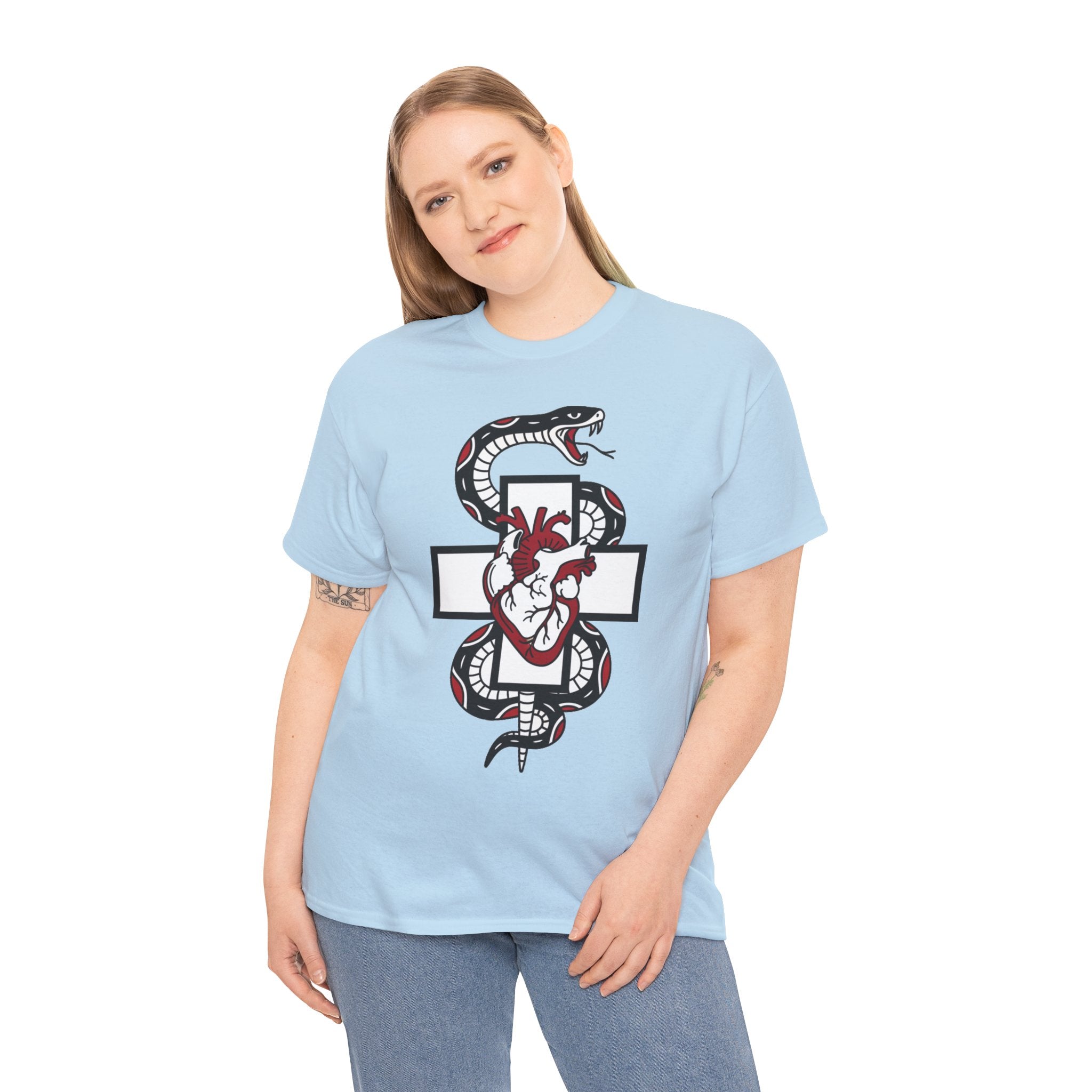 D78 Skull Society — Gothic Heart & Snake T-shirt
