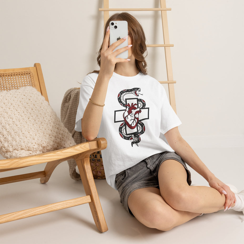 D78 Skull Society — Gothic Heart & Snake T-shirt