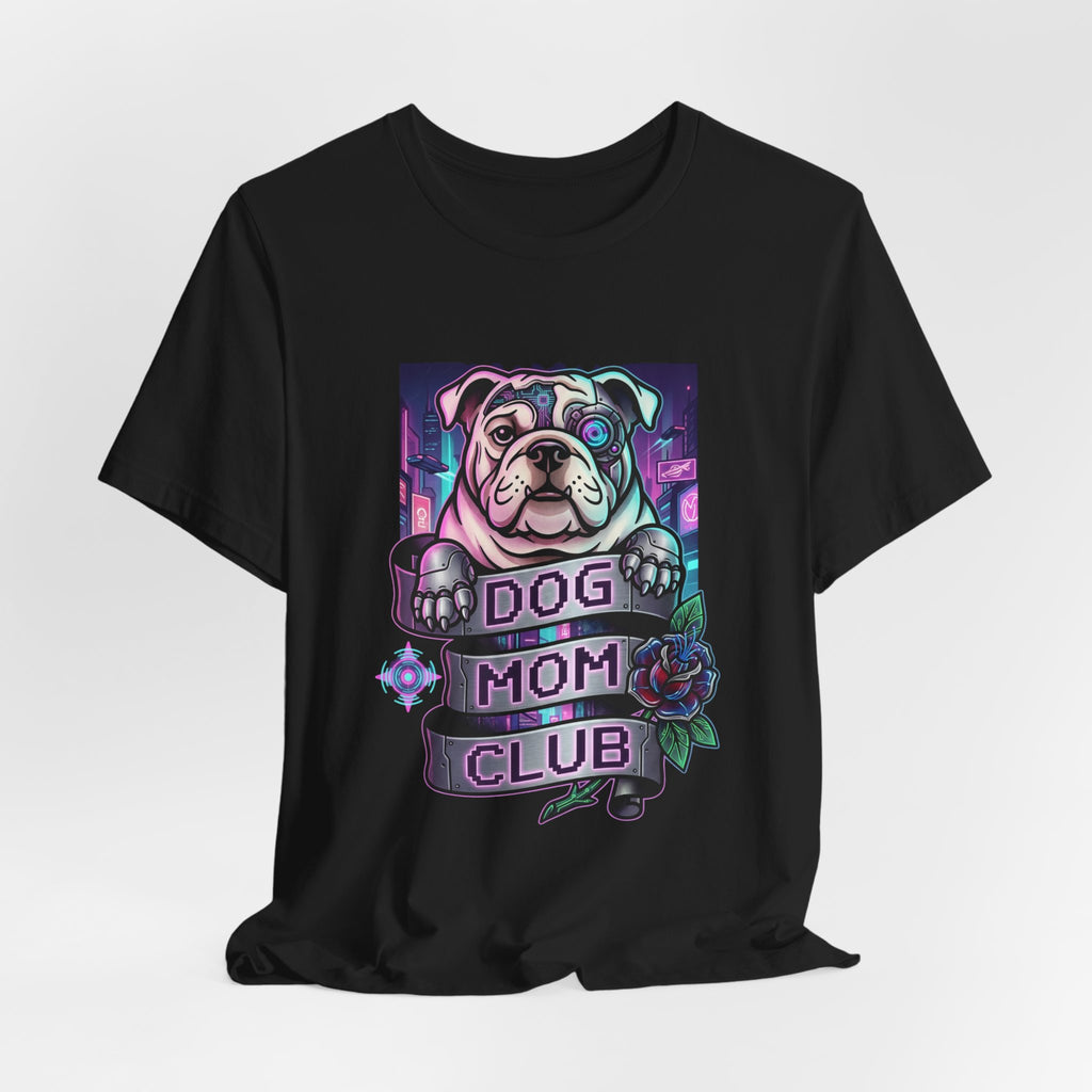 Dog Mom Club Tee | Traditional Tattoo-Inspired, Banner & Floral Graphic