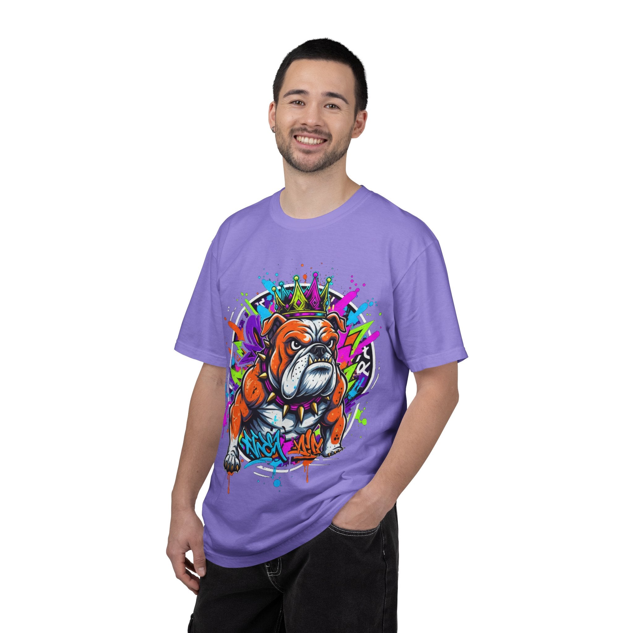 D78 Street Kings — Crown graffiti bulldog T-shirt