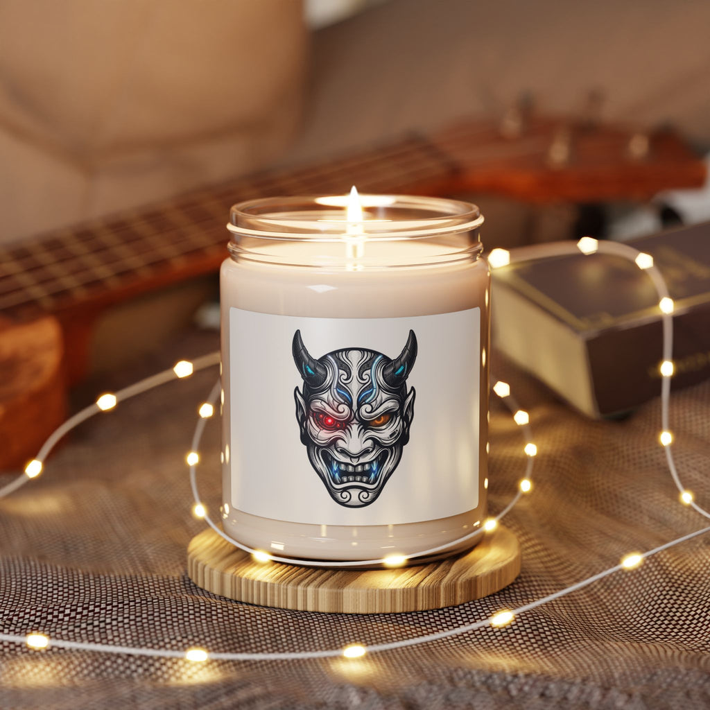 Hannya Mask Tattoo Candle, Soy Candle | Traditional Tattoo-Inspired, Flash Style