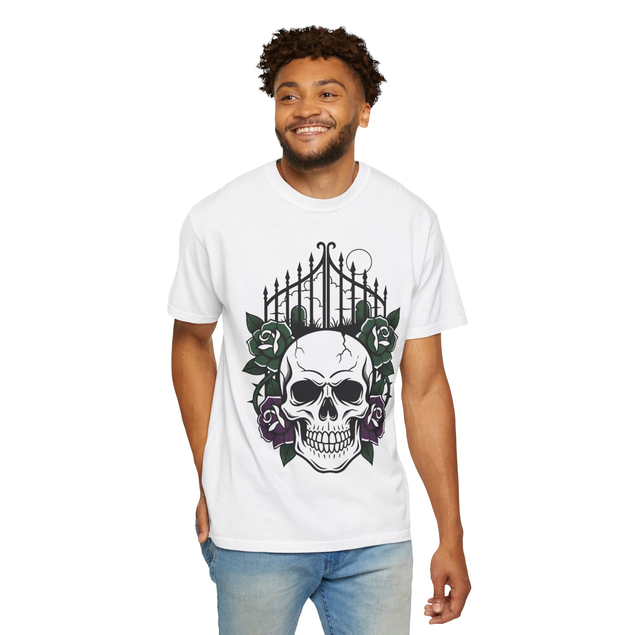 D78 Skull Society — Skull and Roses T-Shirt