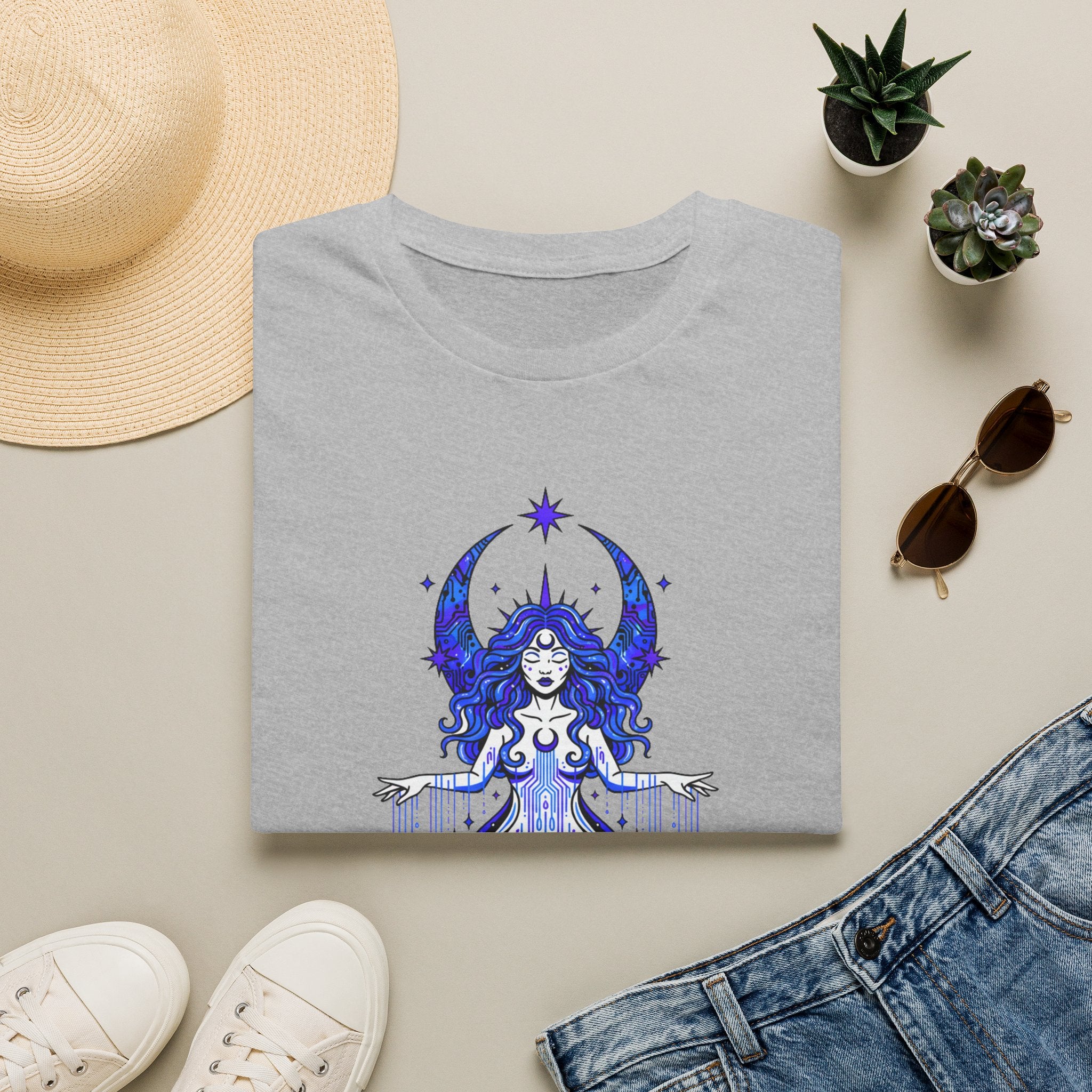 D78 Mystic Circle — Celestial Goddess T-Shirt