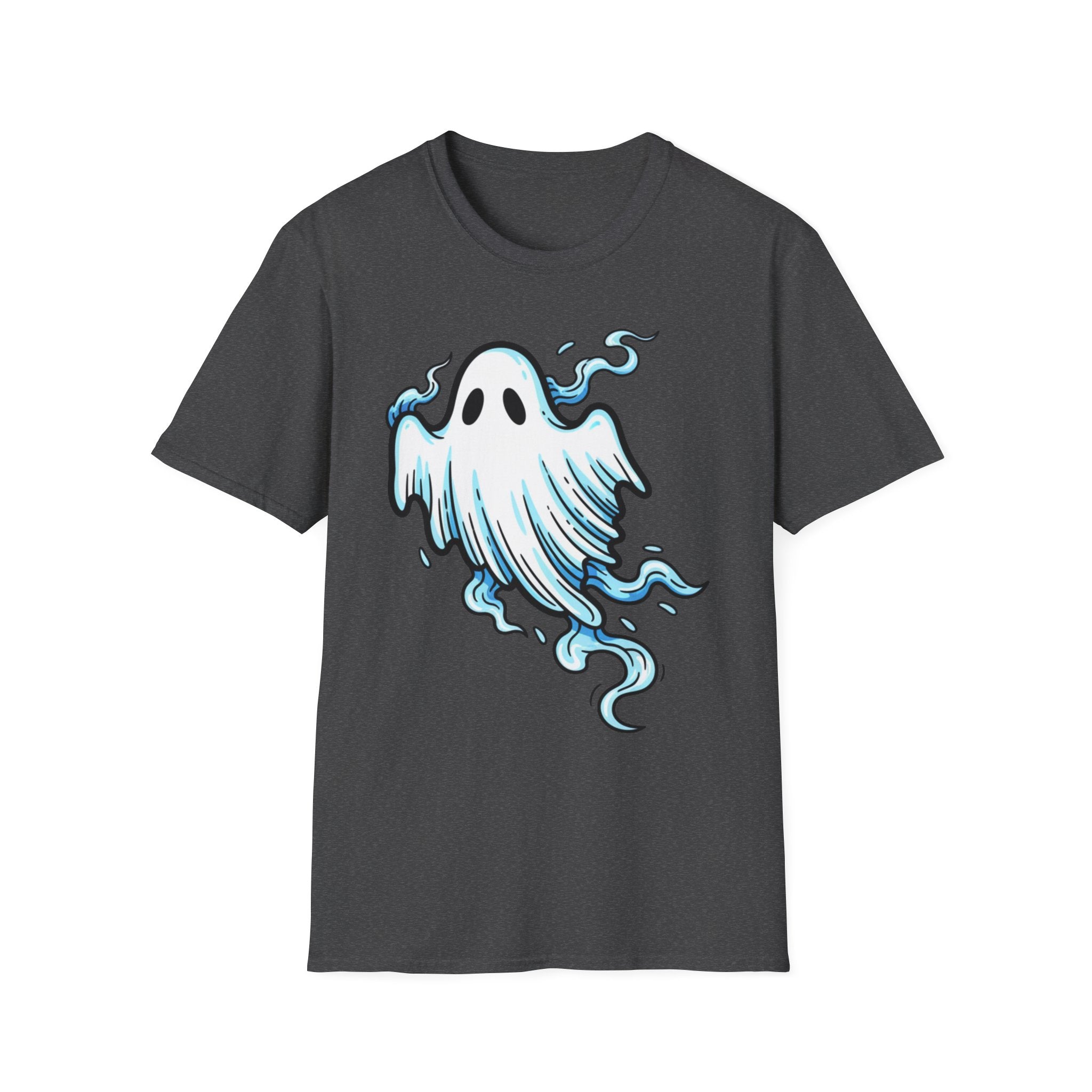 Ghost Graphic T-Shirt — Cute Blue Floating Ghost Halloween Tee