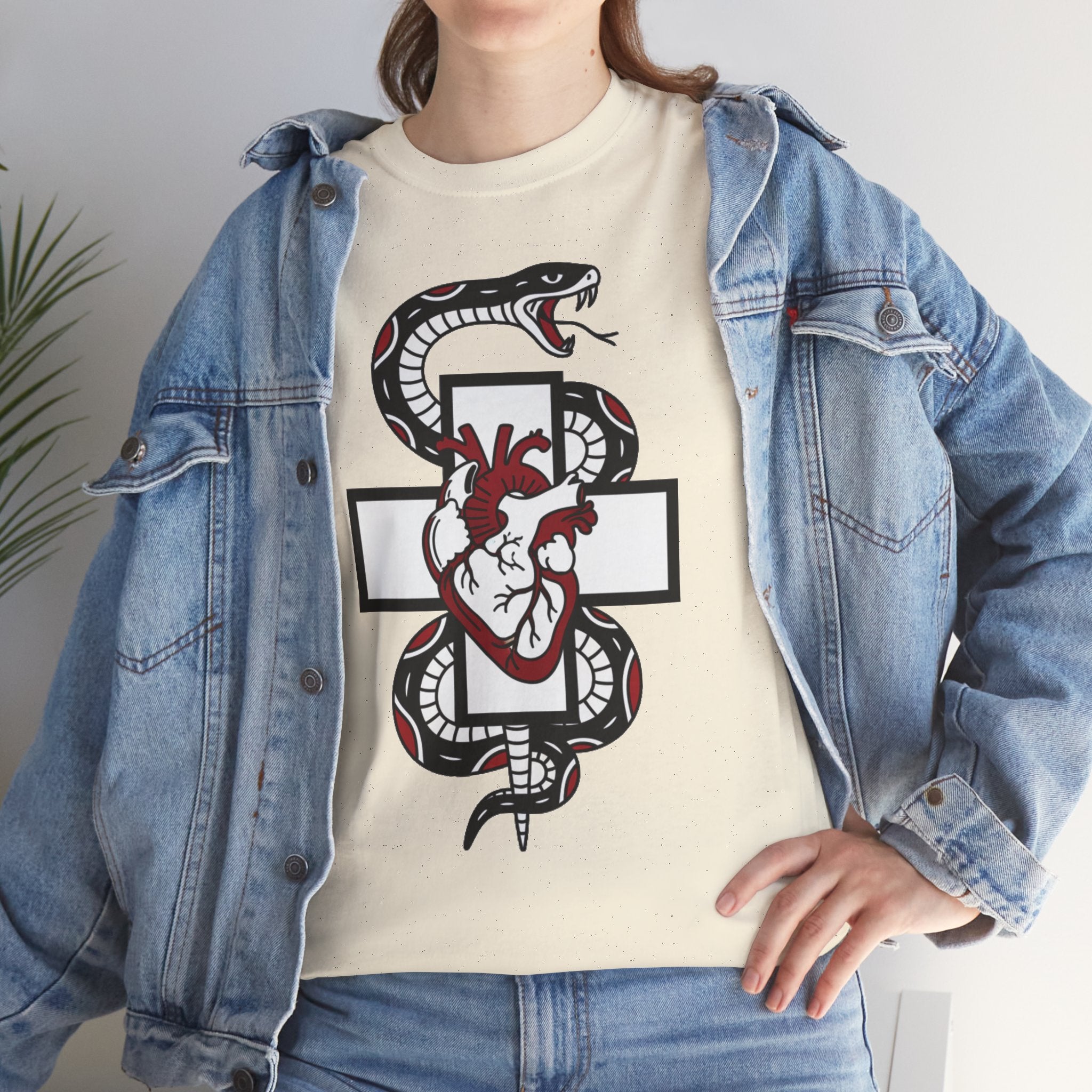 D78 Skull Society — Gothic Heart & Snake T-shirt
