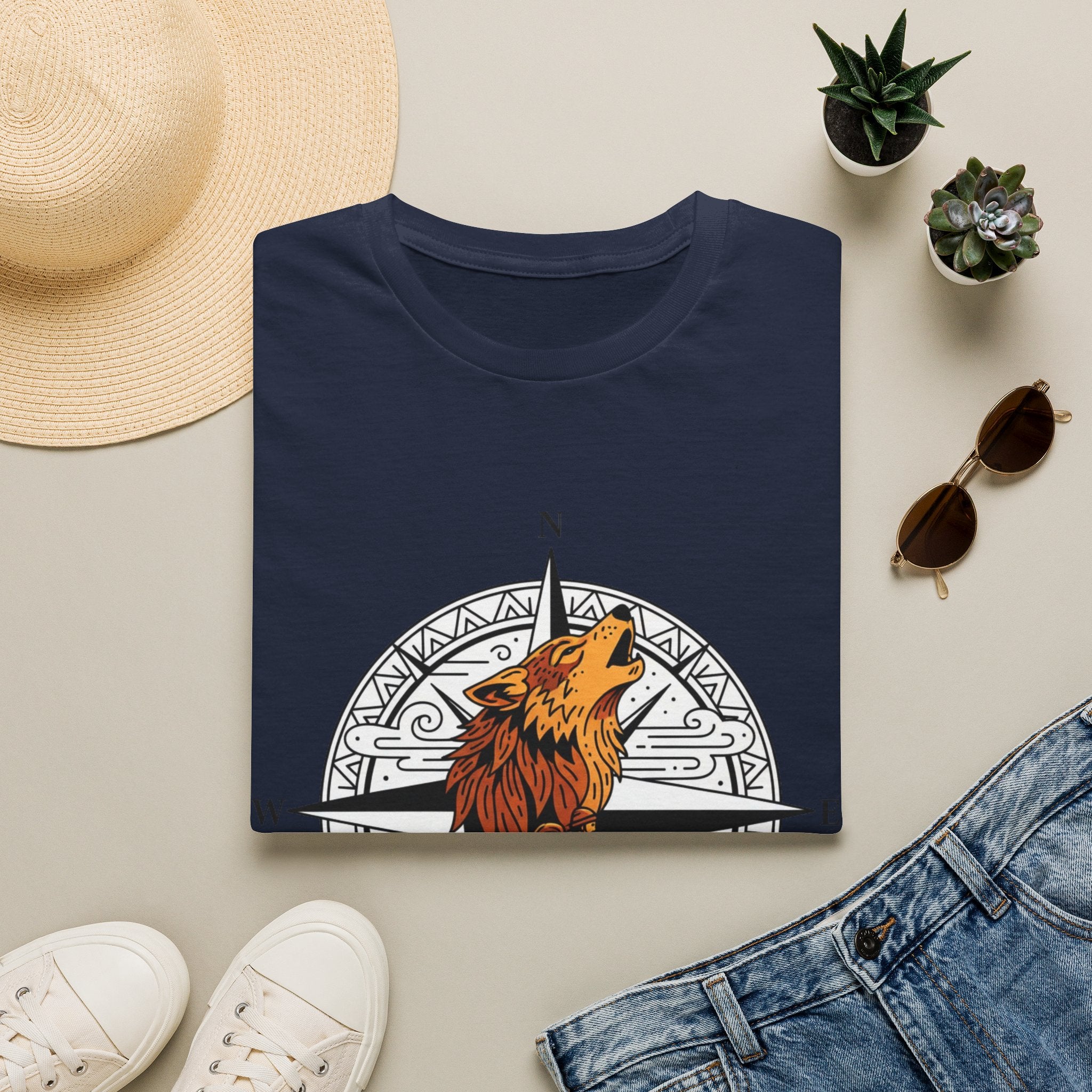 D78 Wolf Trail — Adventure wolf T-shirt