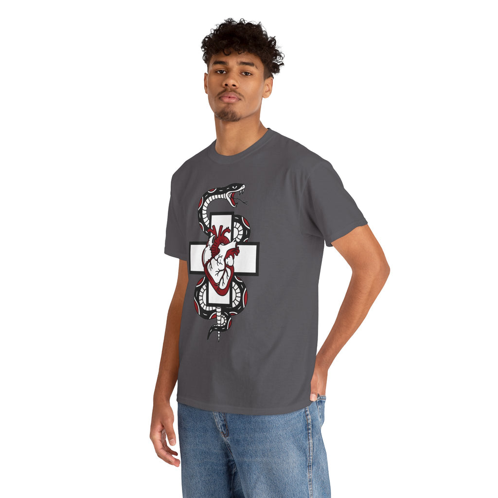 D78 Skull Society — Gothic Heart & Snake T-shirt