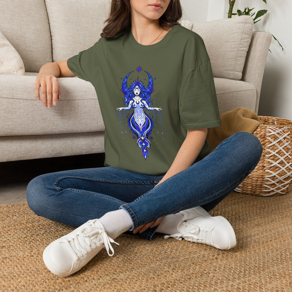 Mystic Moon Goddess T-Shirt — Celestial Witchy Graphic Tee