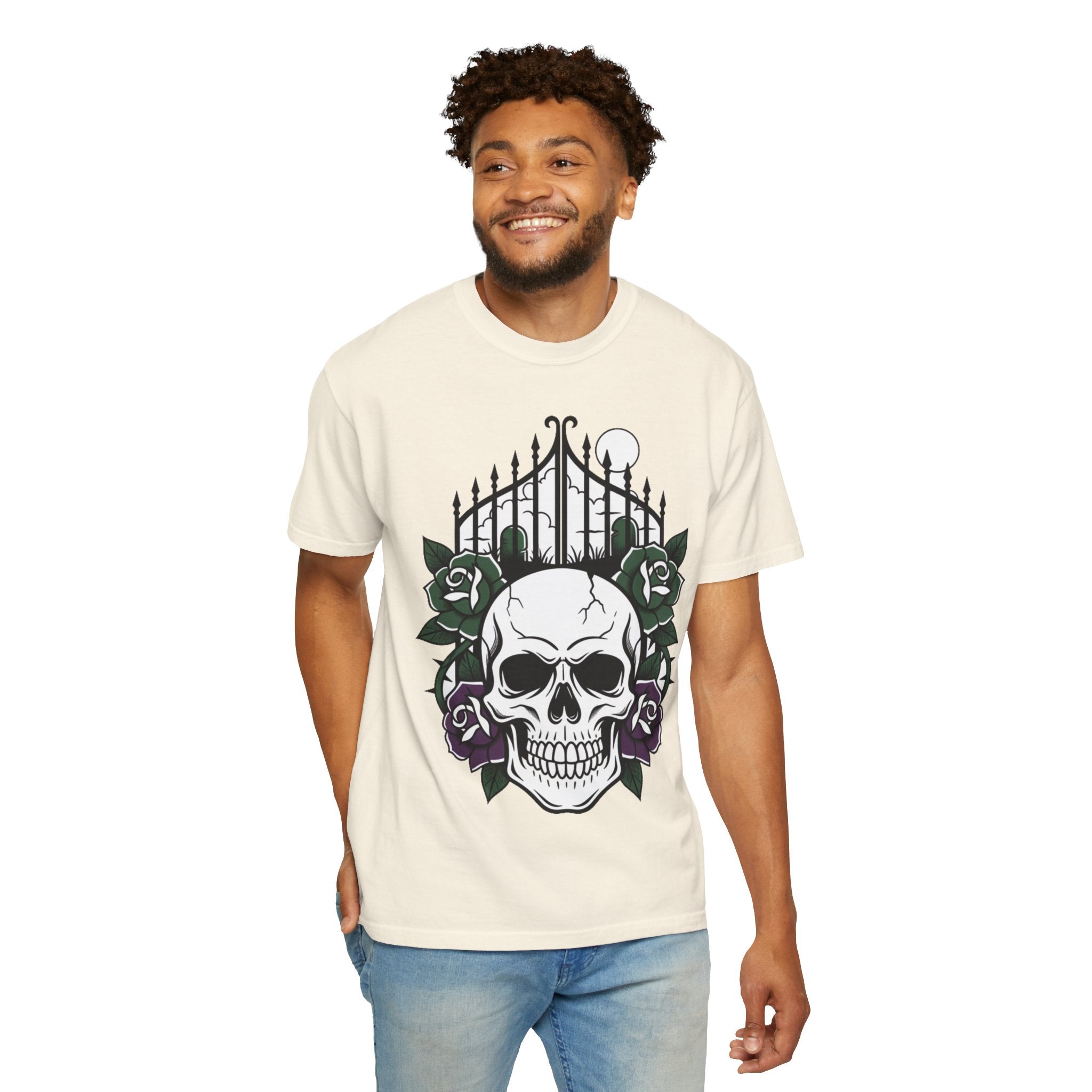D78 Skull Society — Skull and Roses T-Shirt