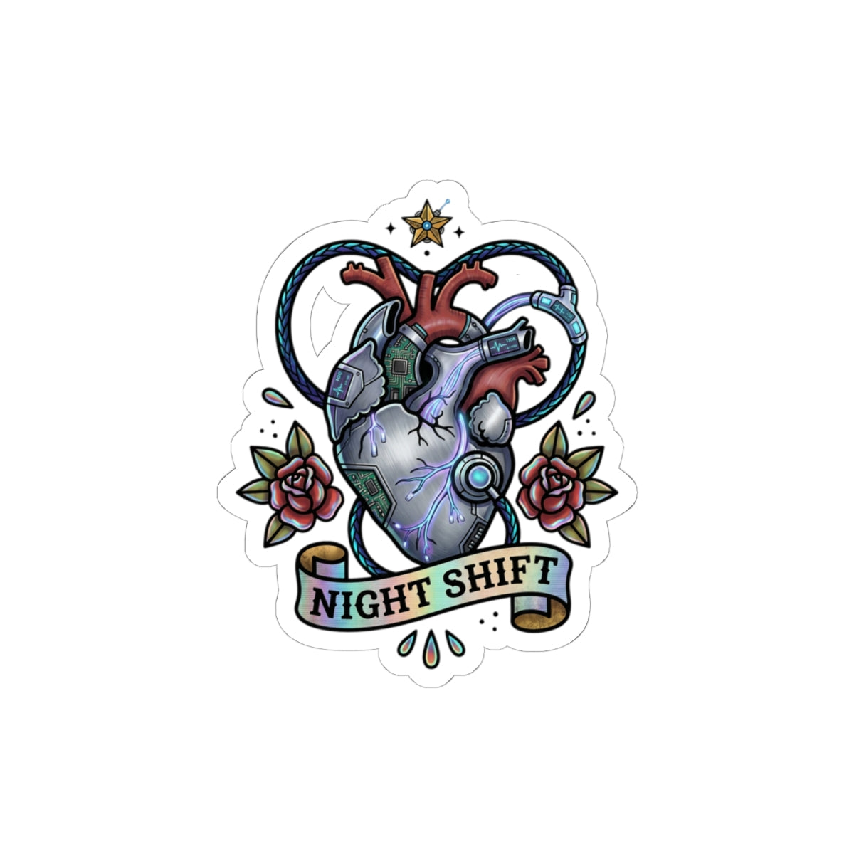 D78 Graveyard Shift — Sticker flash