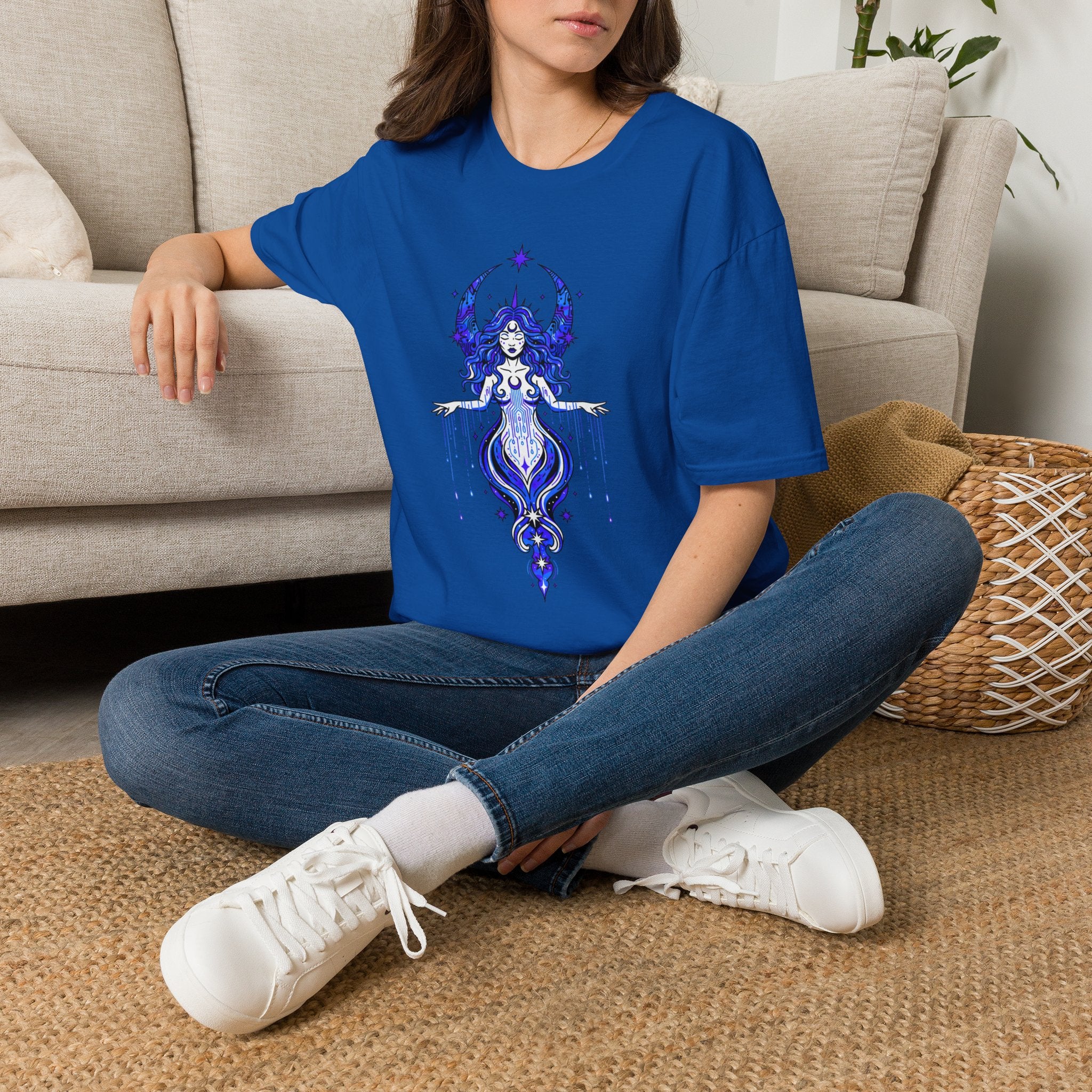 Mystic Moon Goddess T-Shirt — Celestial Witchy Graphic Tee