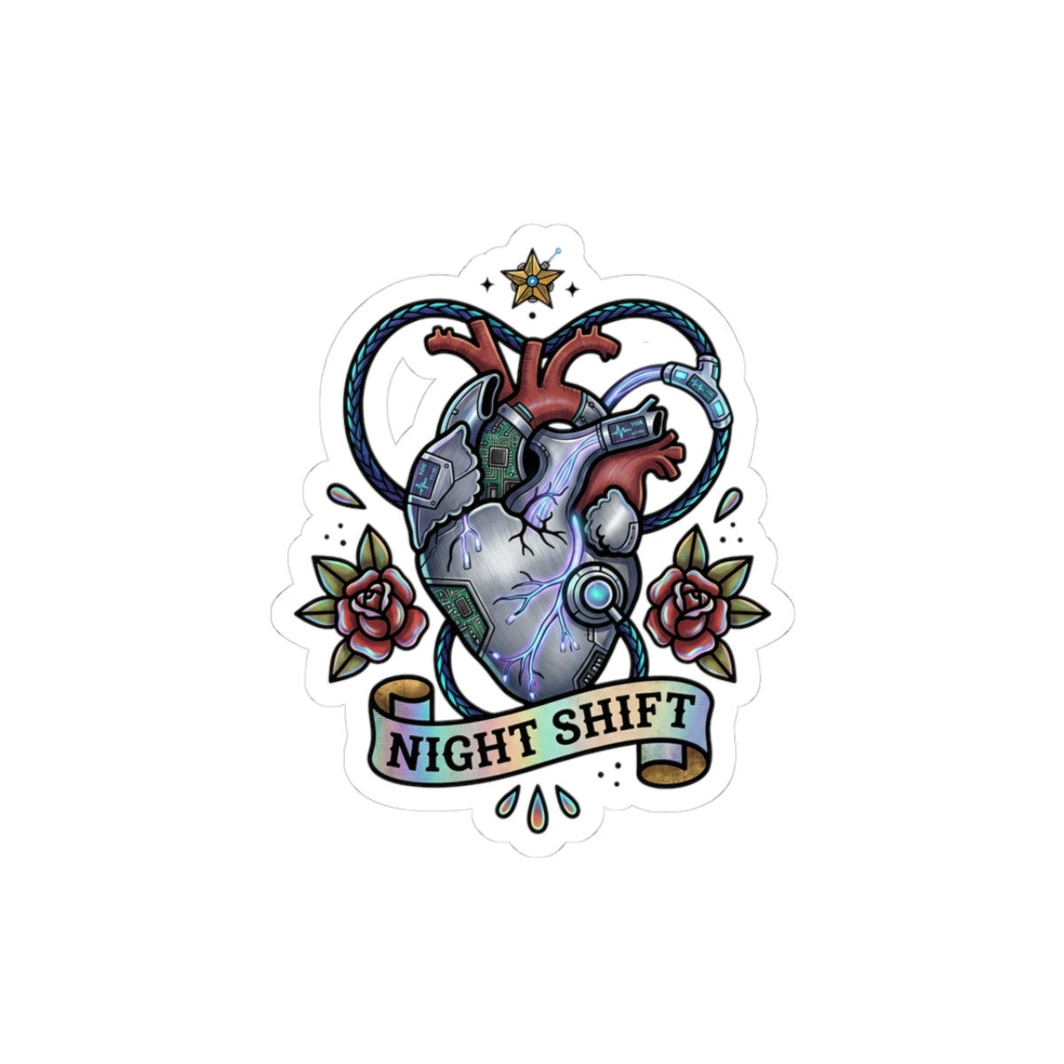 D78 Graveyard Shift — Sticker flash