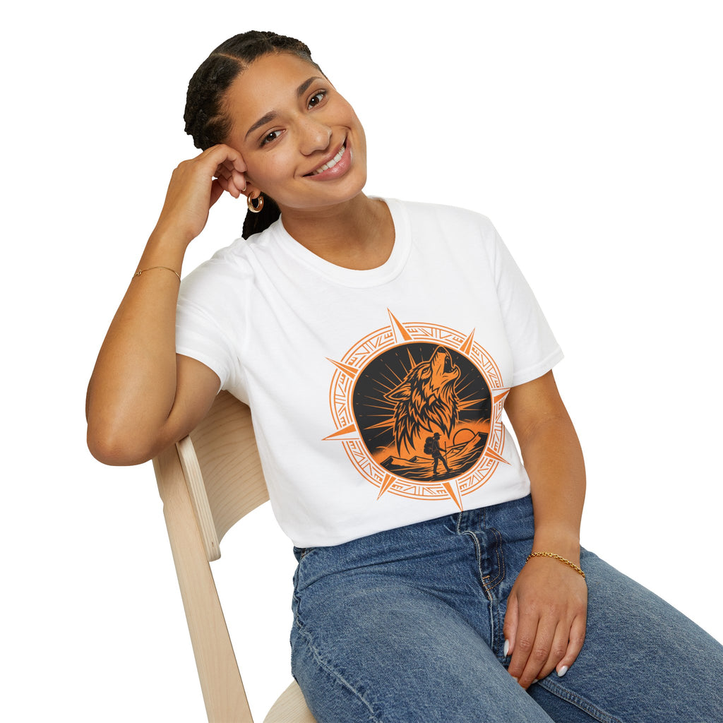 D78 Wolf Trail — Compass wolf t-shirt