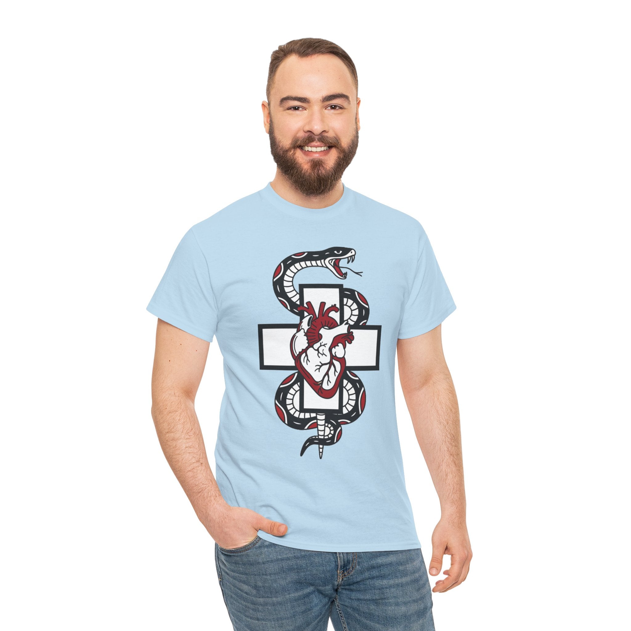 D78 Skull Society — Gothic Heart & Snake T-shirt