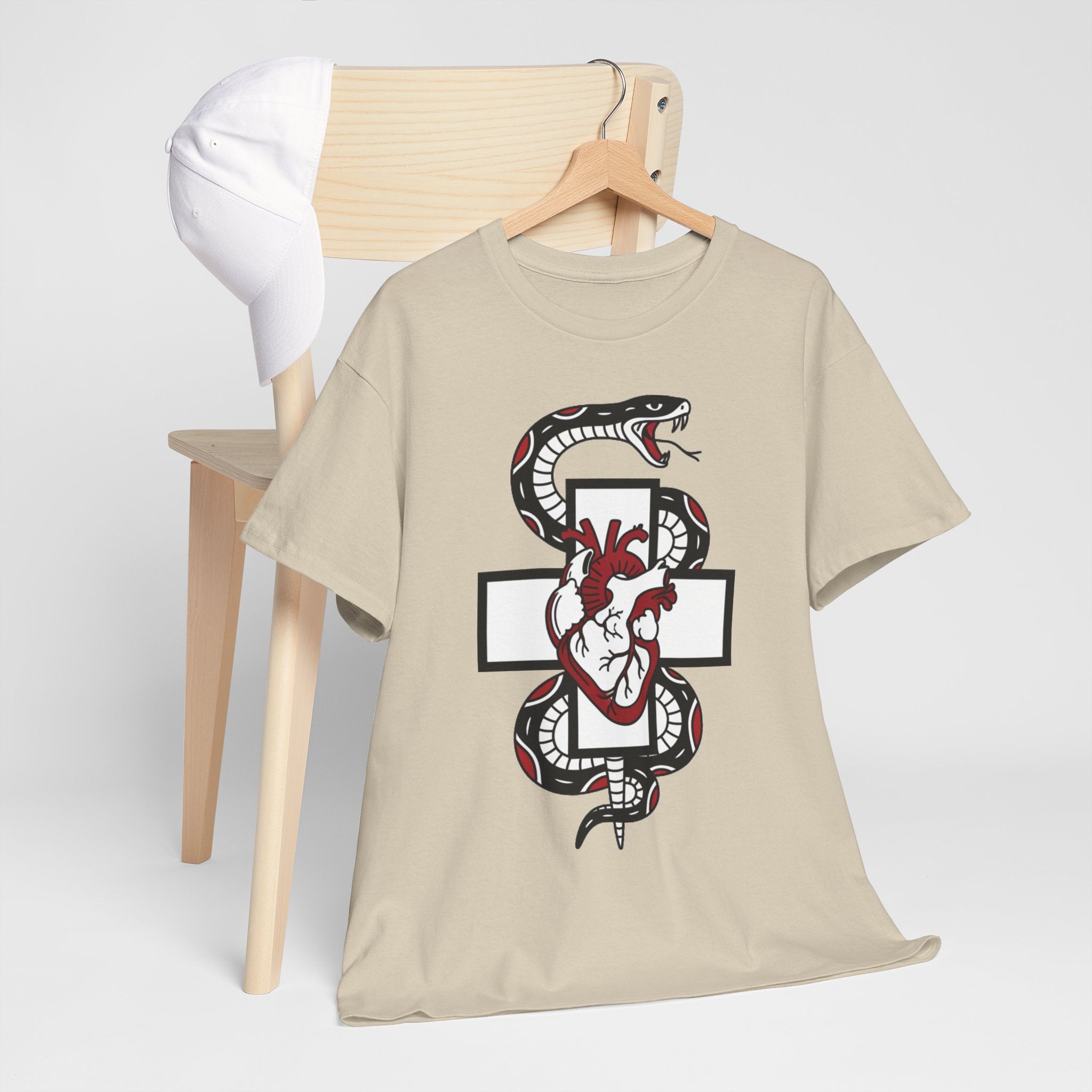 D78 Skull Society — Gothic Heart & Snake T-shirt