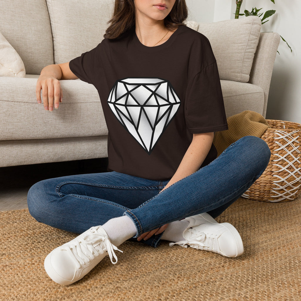 Diamond Graphic T-Shirt — Geometric Gem Tee for Casual Streetwear