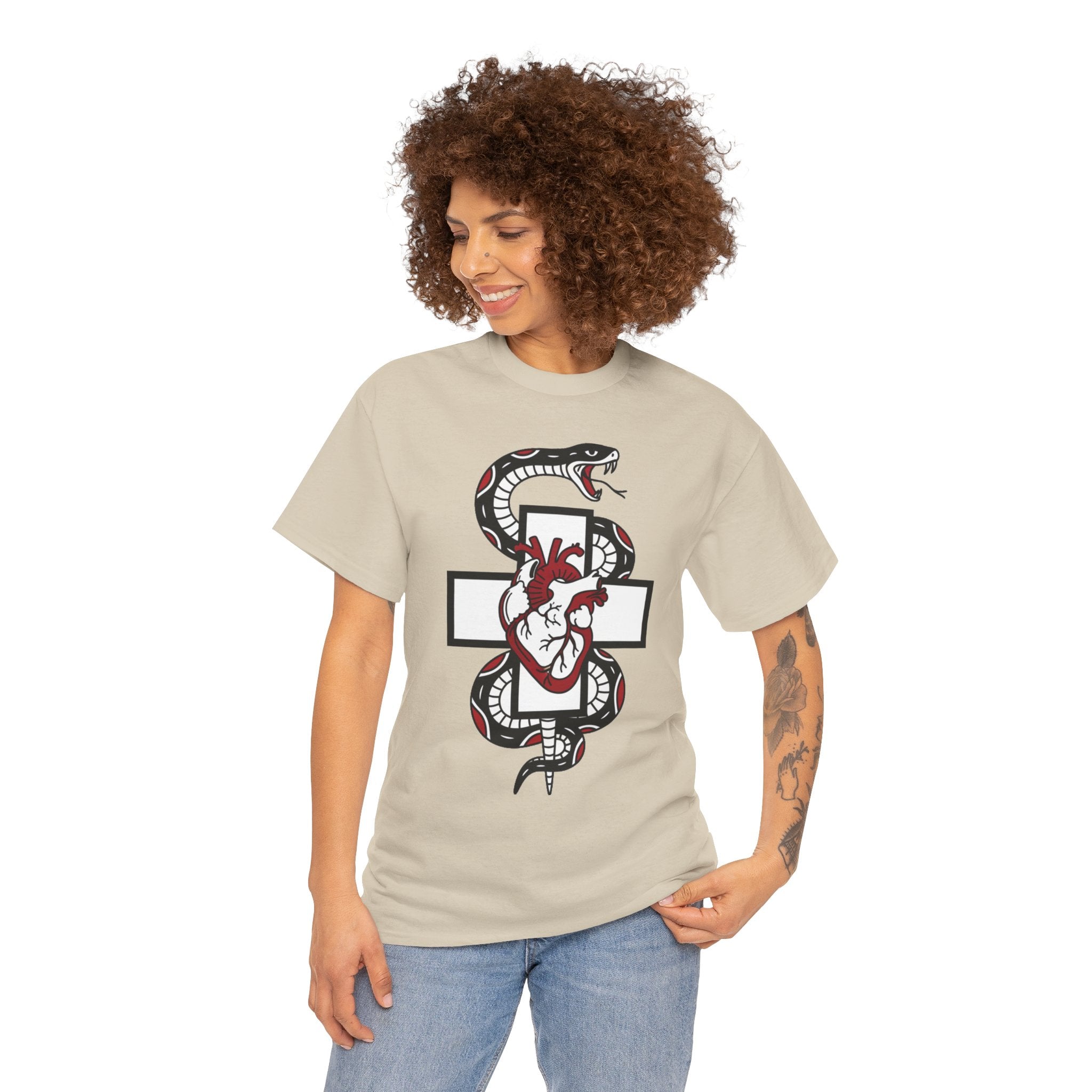 D78 Skull Society — Gothic Heart & Snake T-shirt