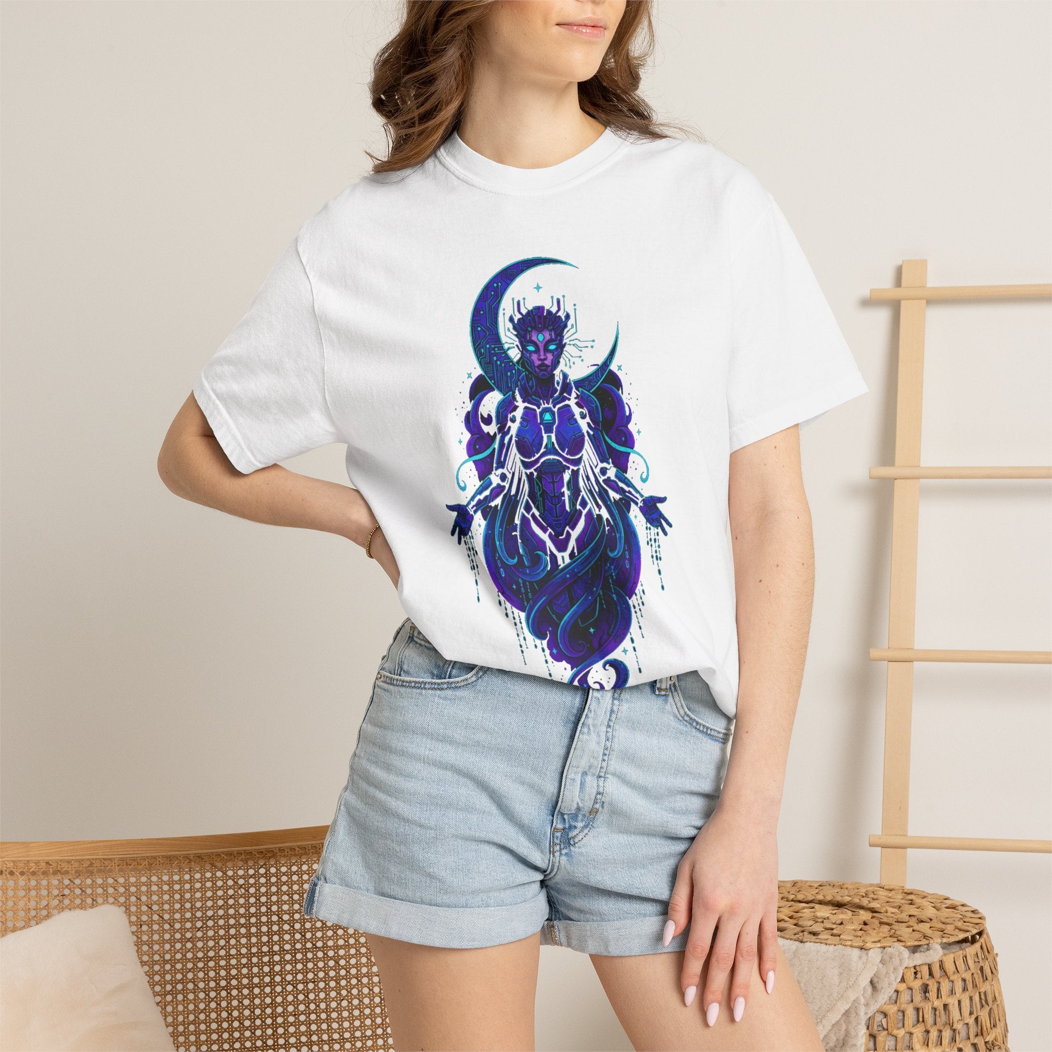 Mystic Moon Djinn T-Shirt — Cosmic Genie Graphic Tee