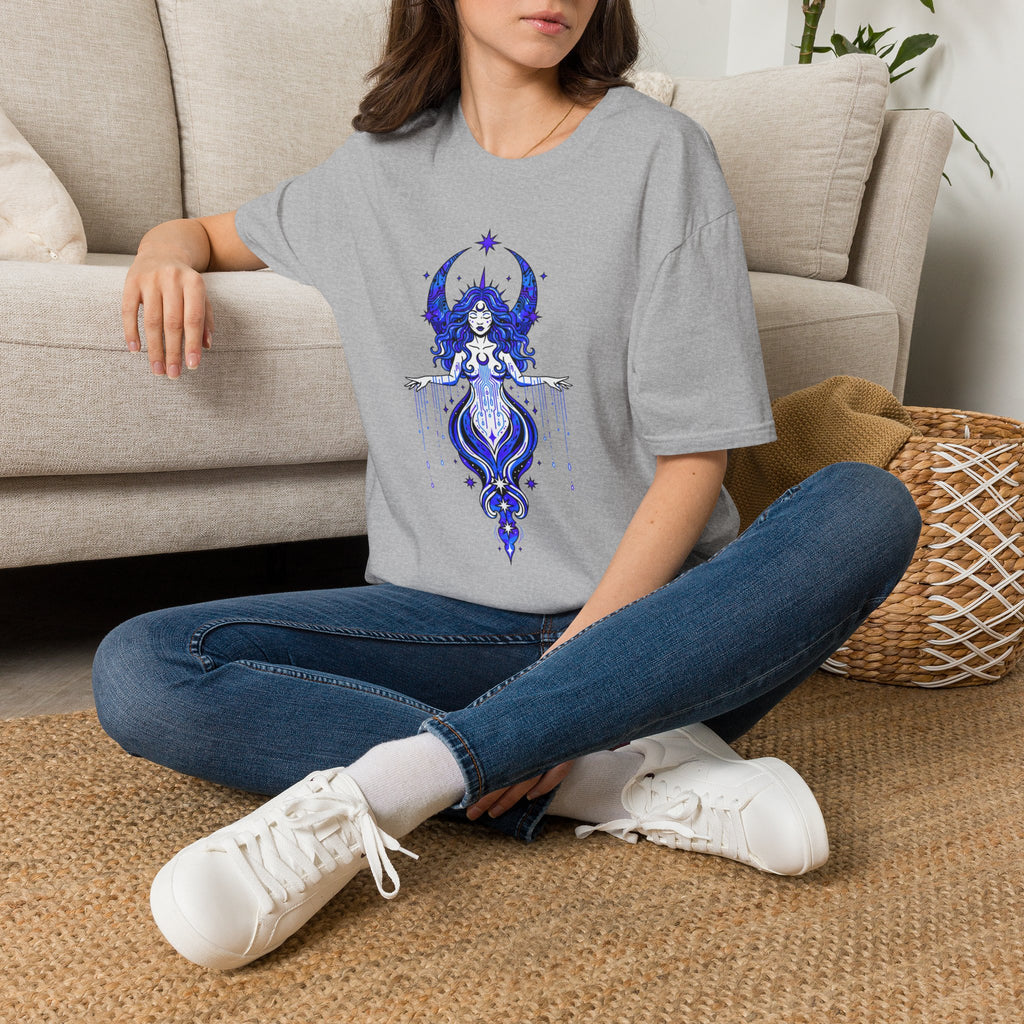 Mystic Moon Goddess T-Shirt — Celestial Witchy Graphic Tee