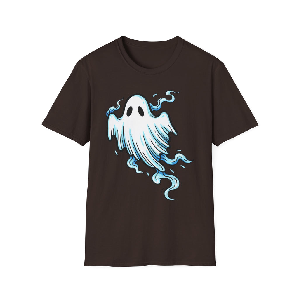 Ghost Graphic T-Shirt — Cute Blue Floating Ghost Halloween Tee