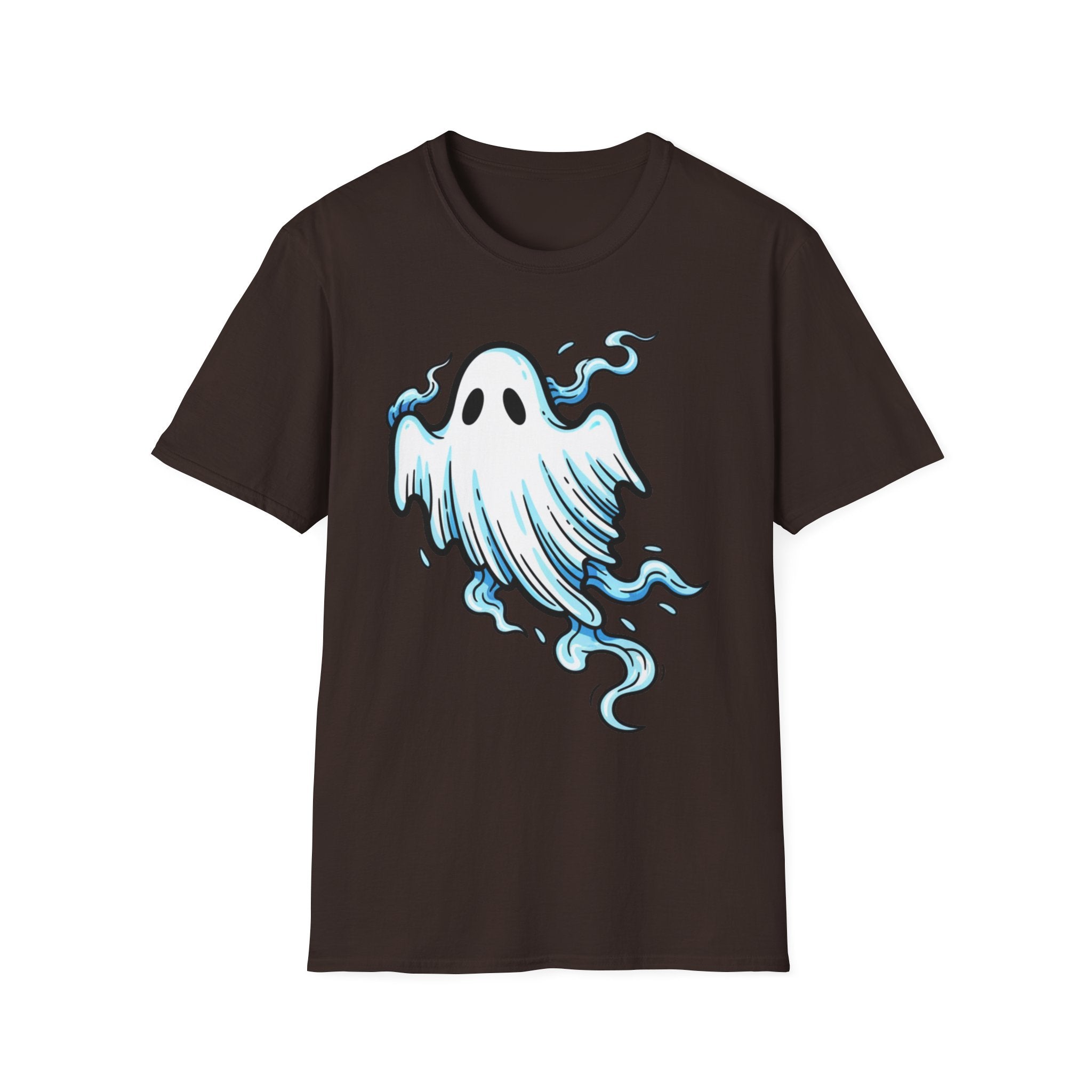 Ghost Graphic T-Shirt — Cute Blue Floating Ghost Halloween Tee