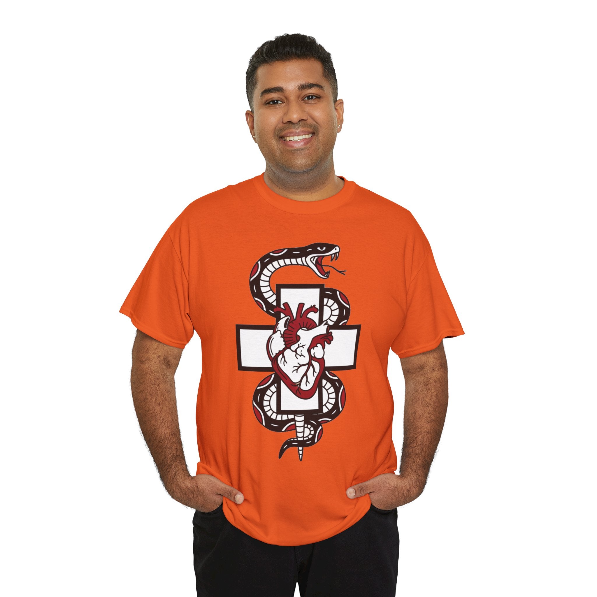 D78 Skull Society — Gothic Heart & Snake T-shirt