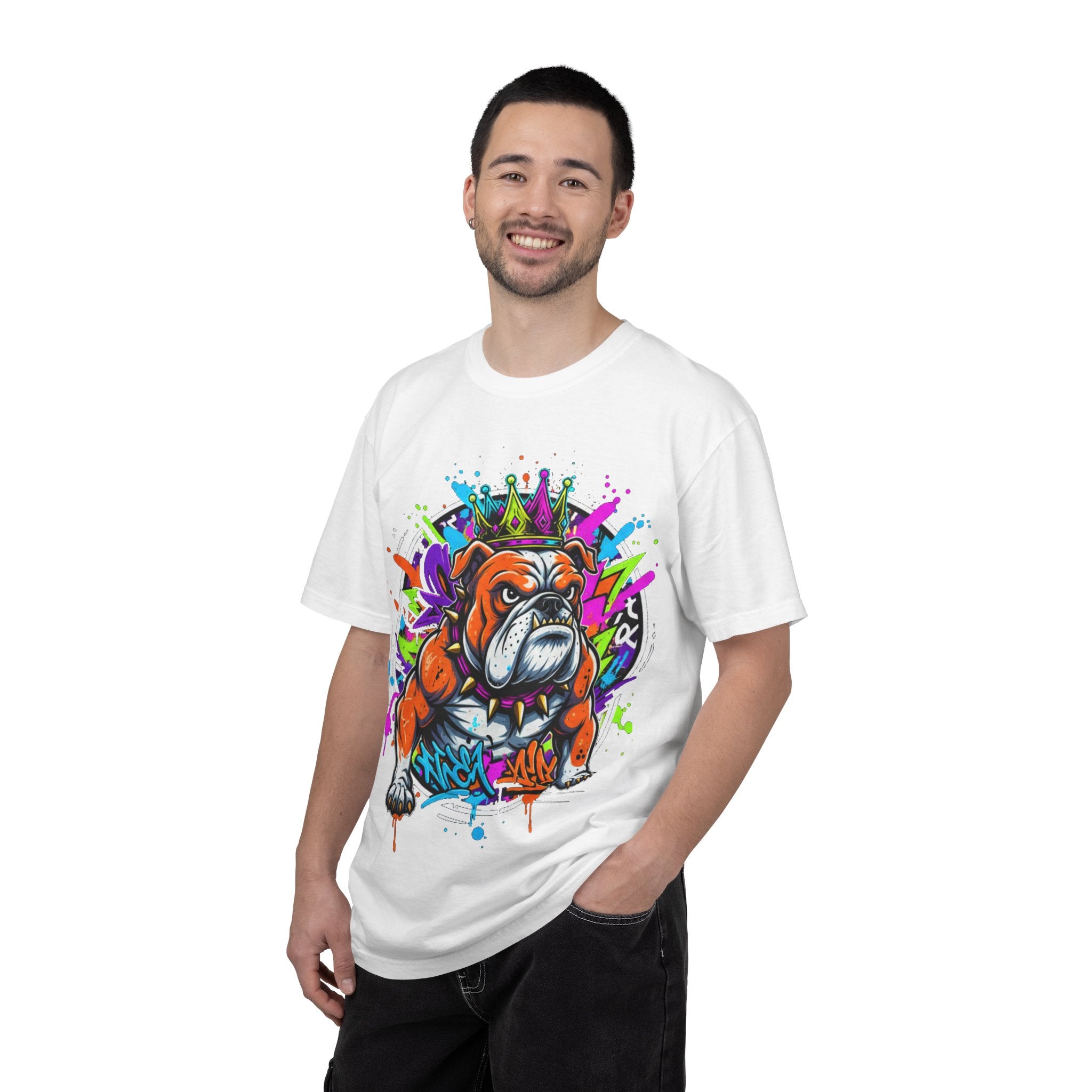 D78 Street Kings — Crown graffiti bulldog T-shirt