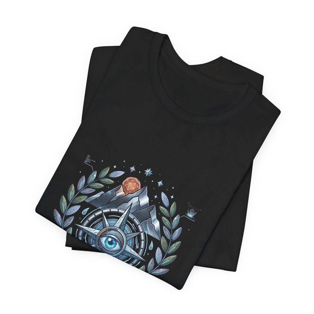 Born to Hike Compass Crest T-Shirt | Traditional Tattoo-Inspired, Outdoor Badge