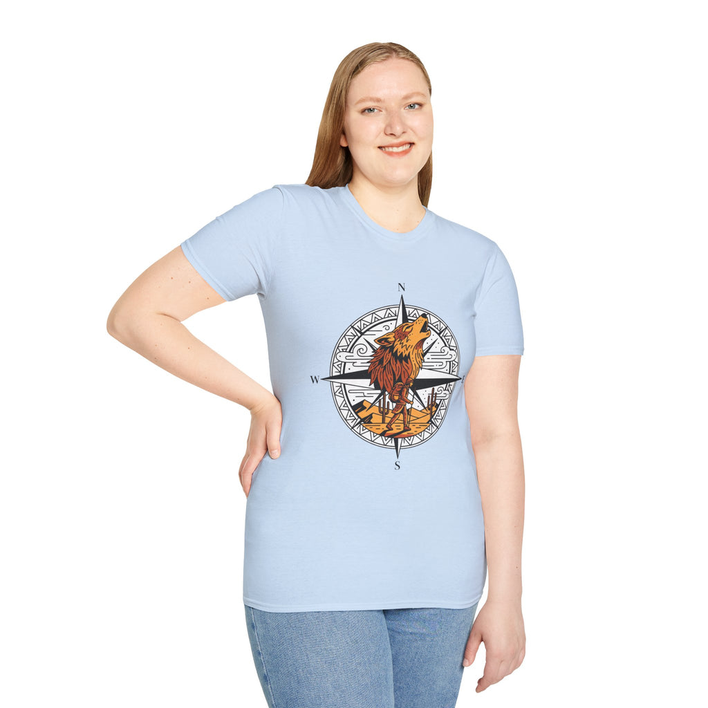 D78 Wolf Trail — Adventure wolf T-shirt