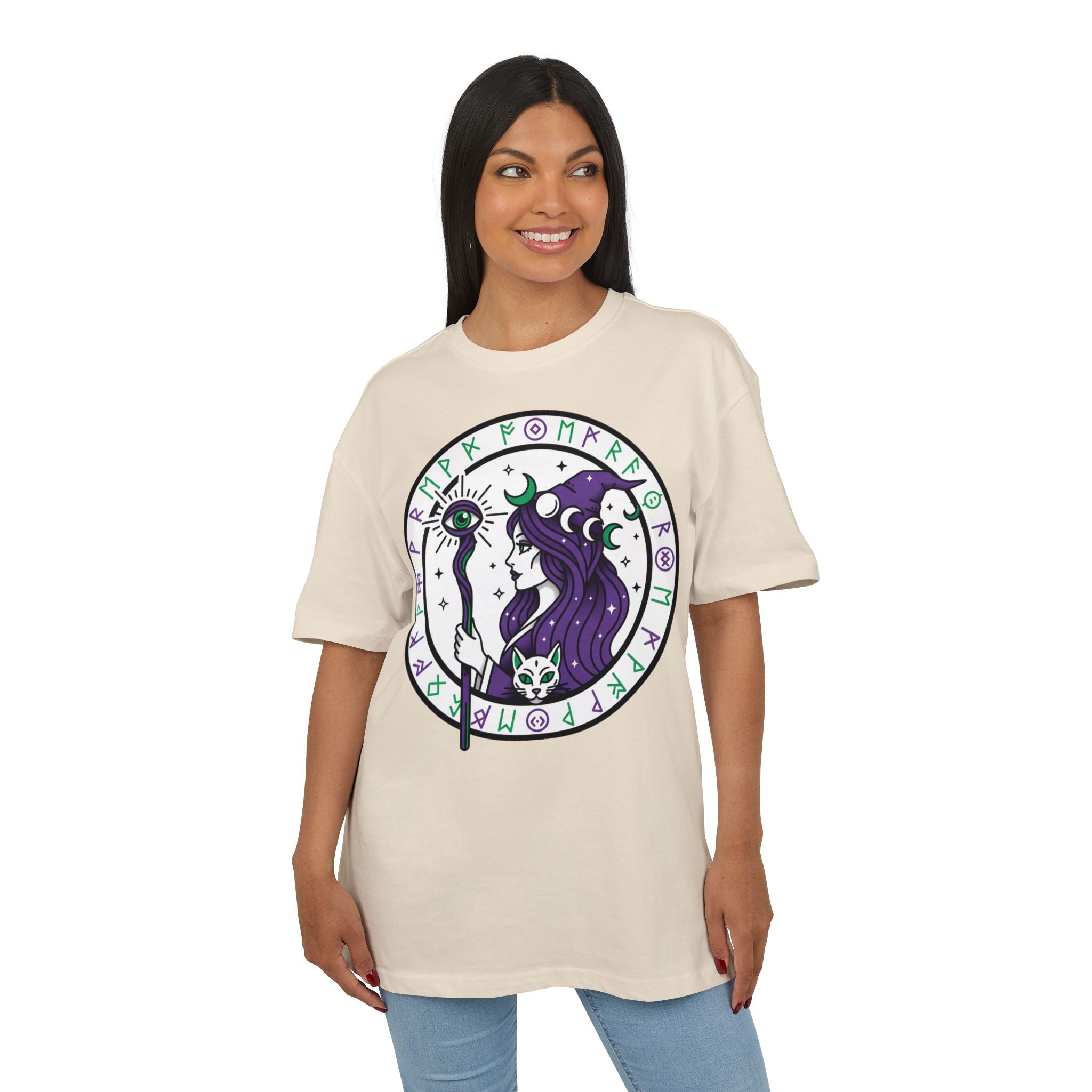 Witchy Moon Sorceress Tee — Mystic Rune Graphic T‑Shirt