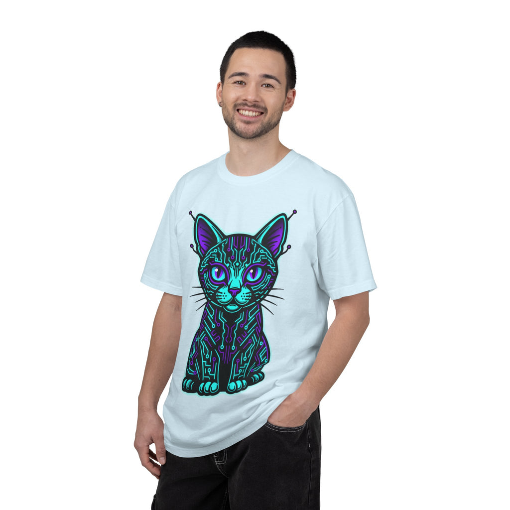 D78 Cyber Felines — Neon Cat T-shirt
