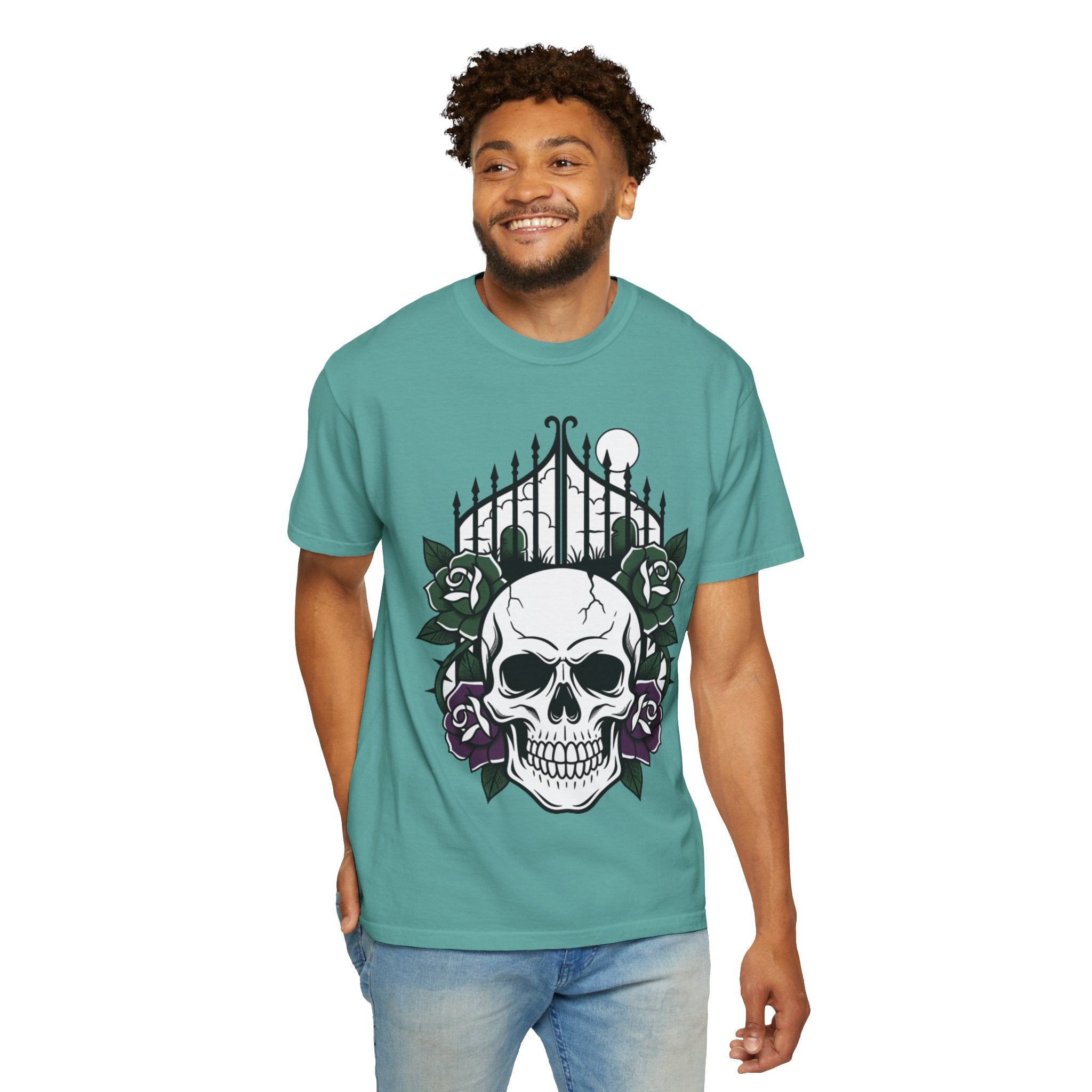 D78 Skull Society — Skull and Roses T-Shirt