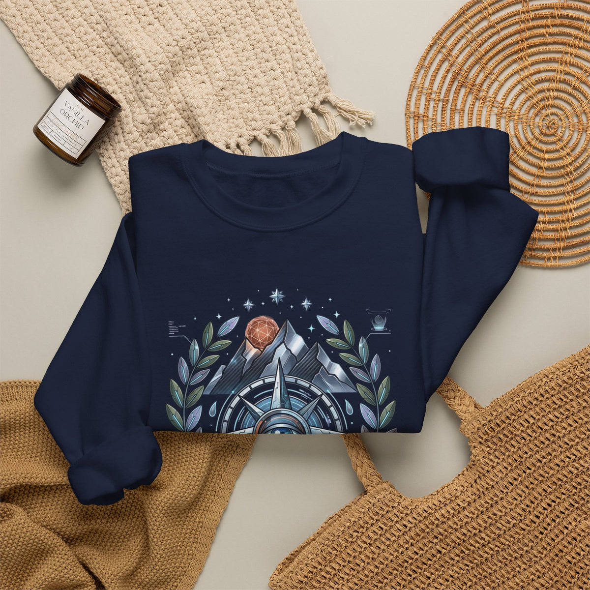 Sweat boussole aventure vintage — D78 Urban Nomad