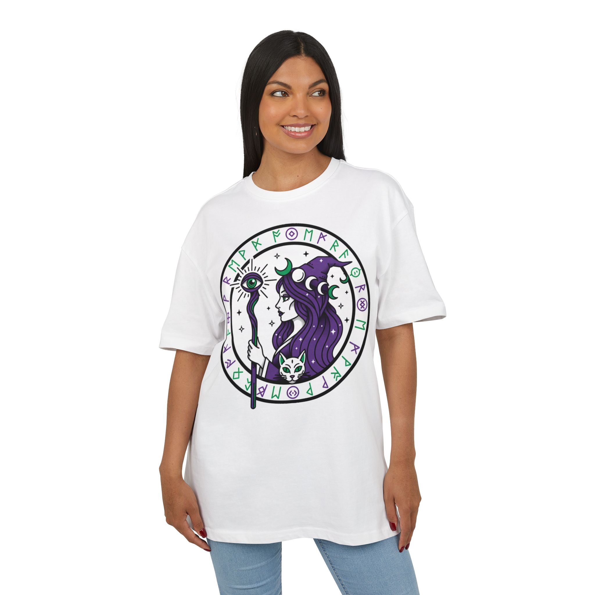 Witchy Moon Sorceress Tee — Mystic Rune Graphic T‑Shirt