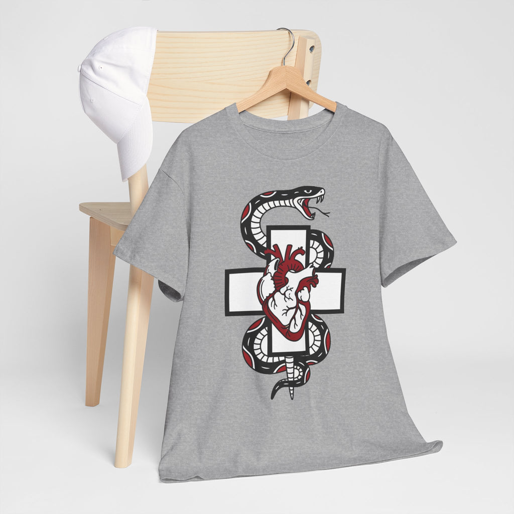 D78 Skull Society — Gothic Heart & Snake T-shirt