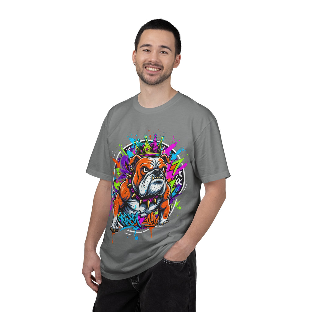 D78 Street Kings — Crown graffiti bulldog T-shirt