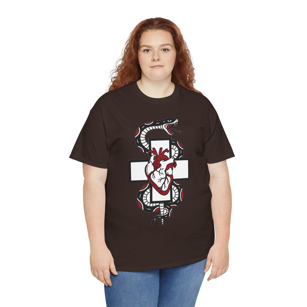 D78 Skull Society — Gothic Heart & Snake T-shirt