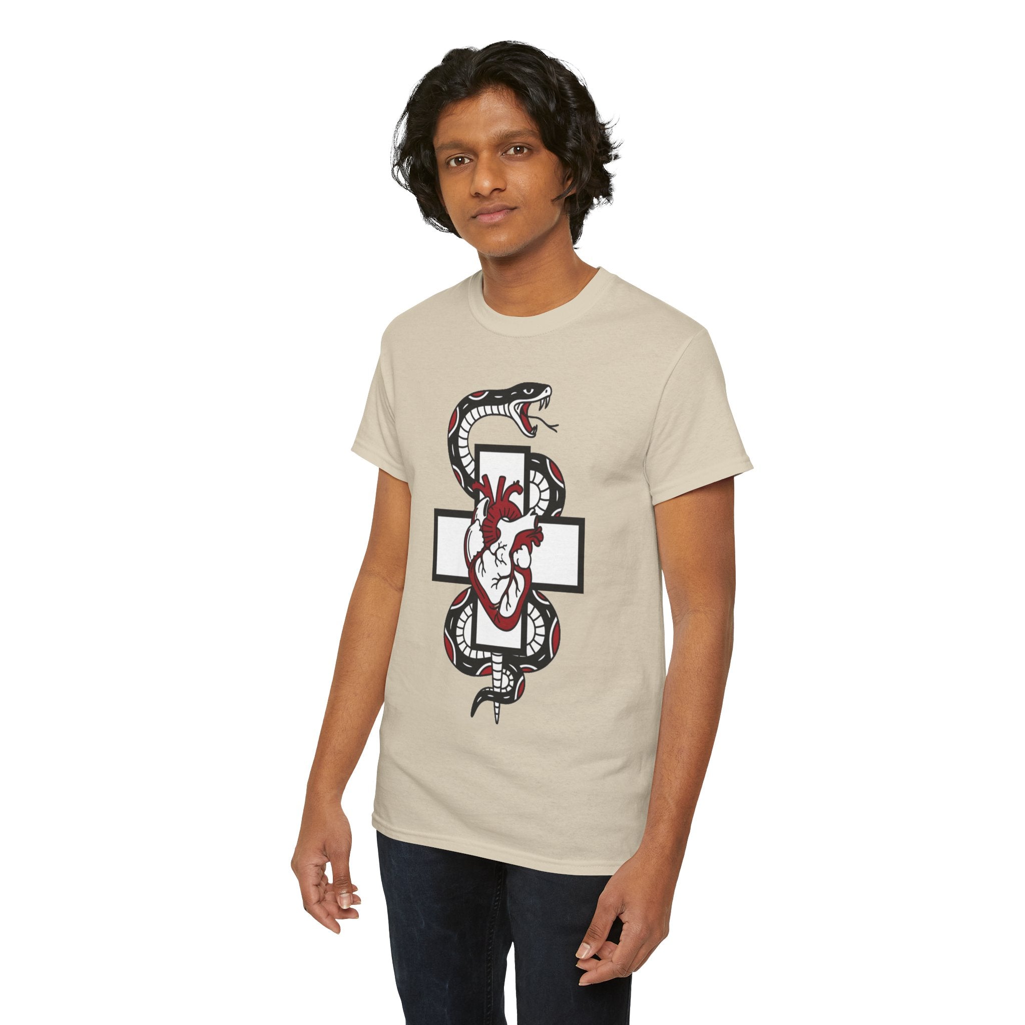 D78 Skull Society — Gothic Heart & Snake T-shirt