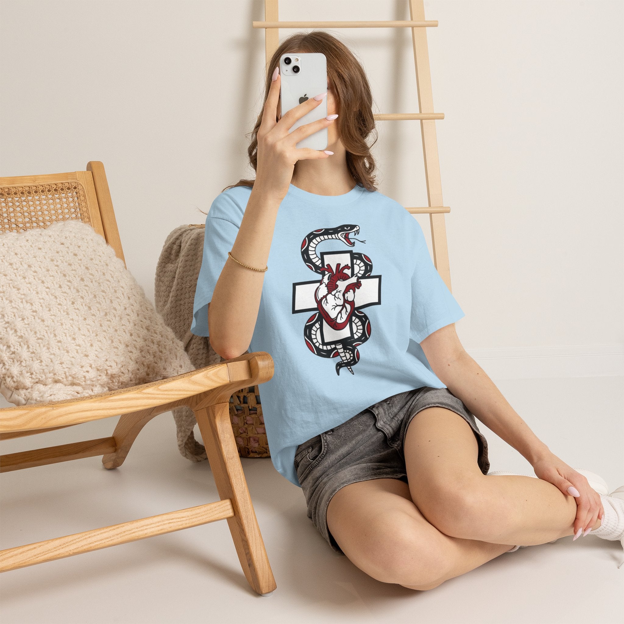 D78 Skull Society — Gothic Heart & Snake T-shirt