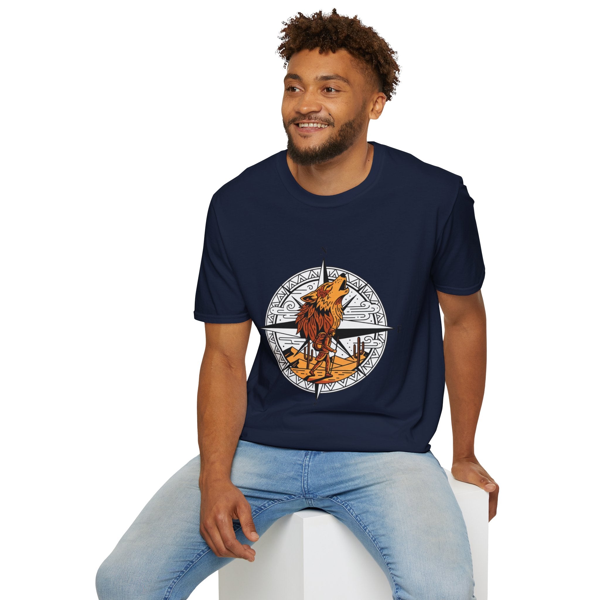 D78 Wolf Trail — Adventure wolf T-shirt