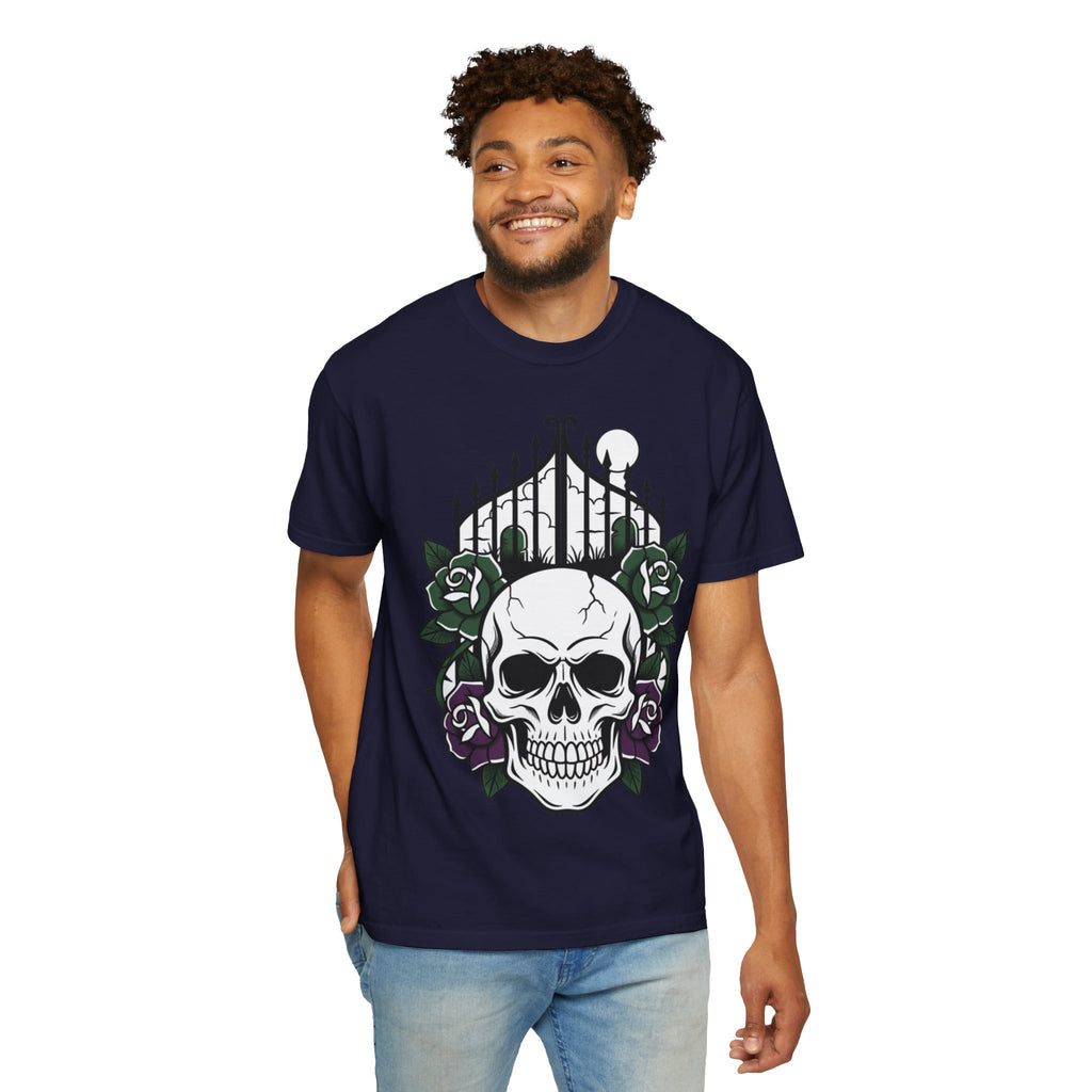 D78 Skull Society — Skull and Roses T-Shirt