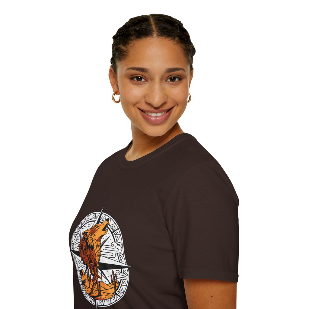 D78 Wolf Trail — Adventure wolf T-shirt