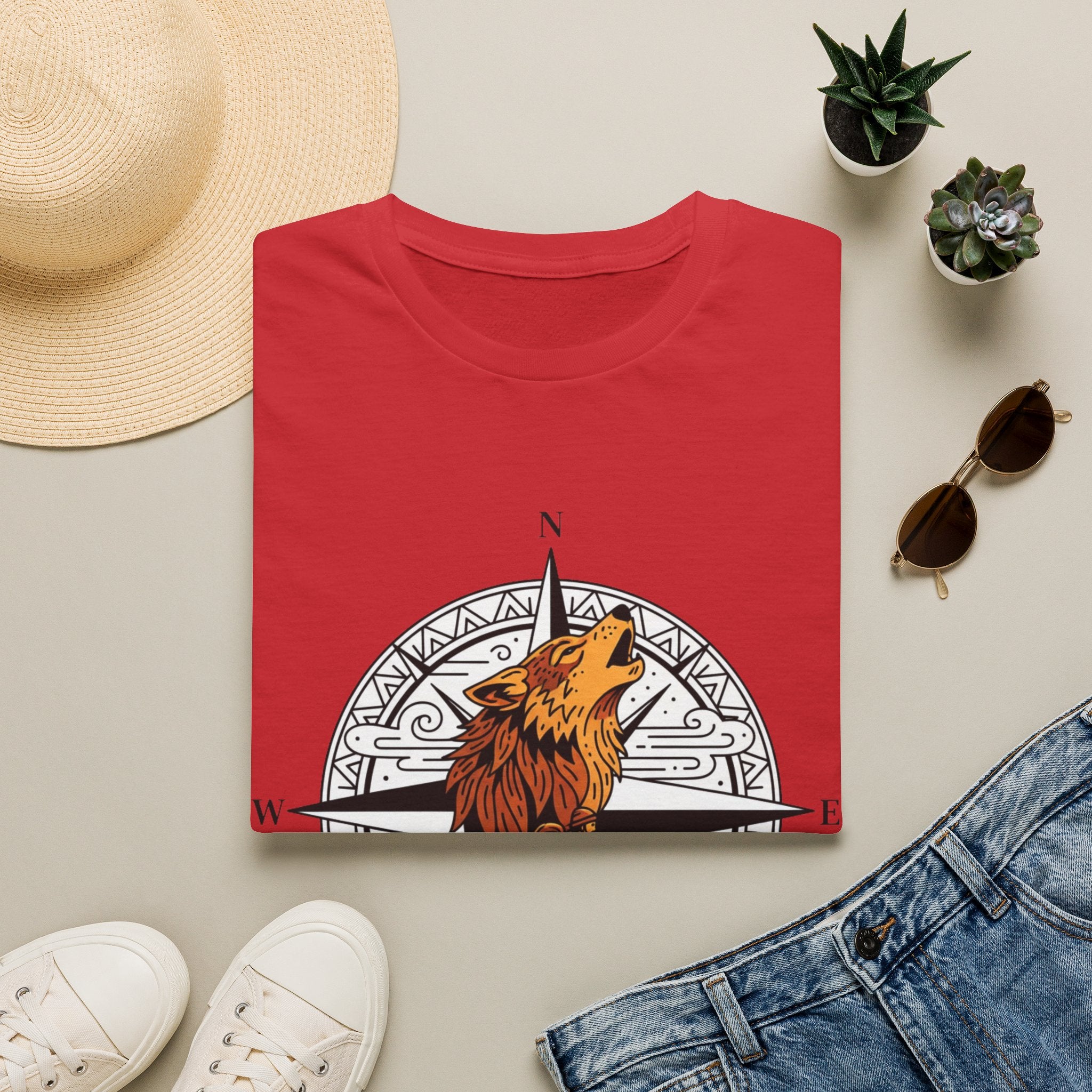 D78 Wolf Trail — Adventure wolf T-shirt