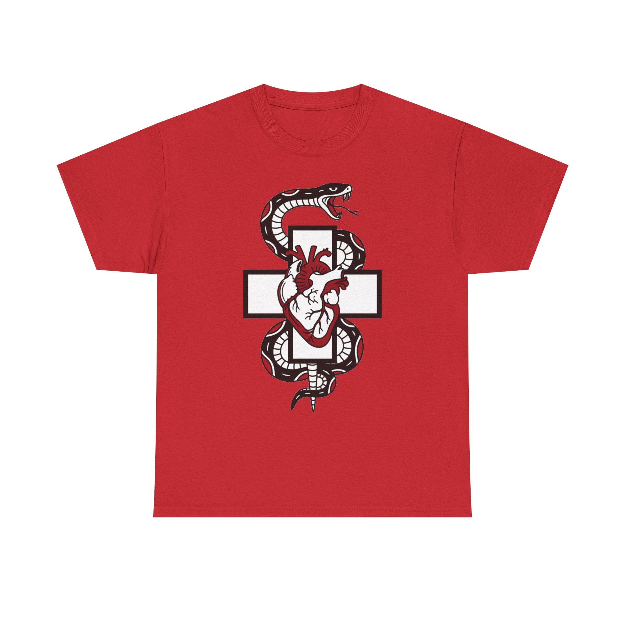 D78 Skull Society — Gothic Heart & Snake T-shirt