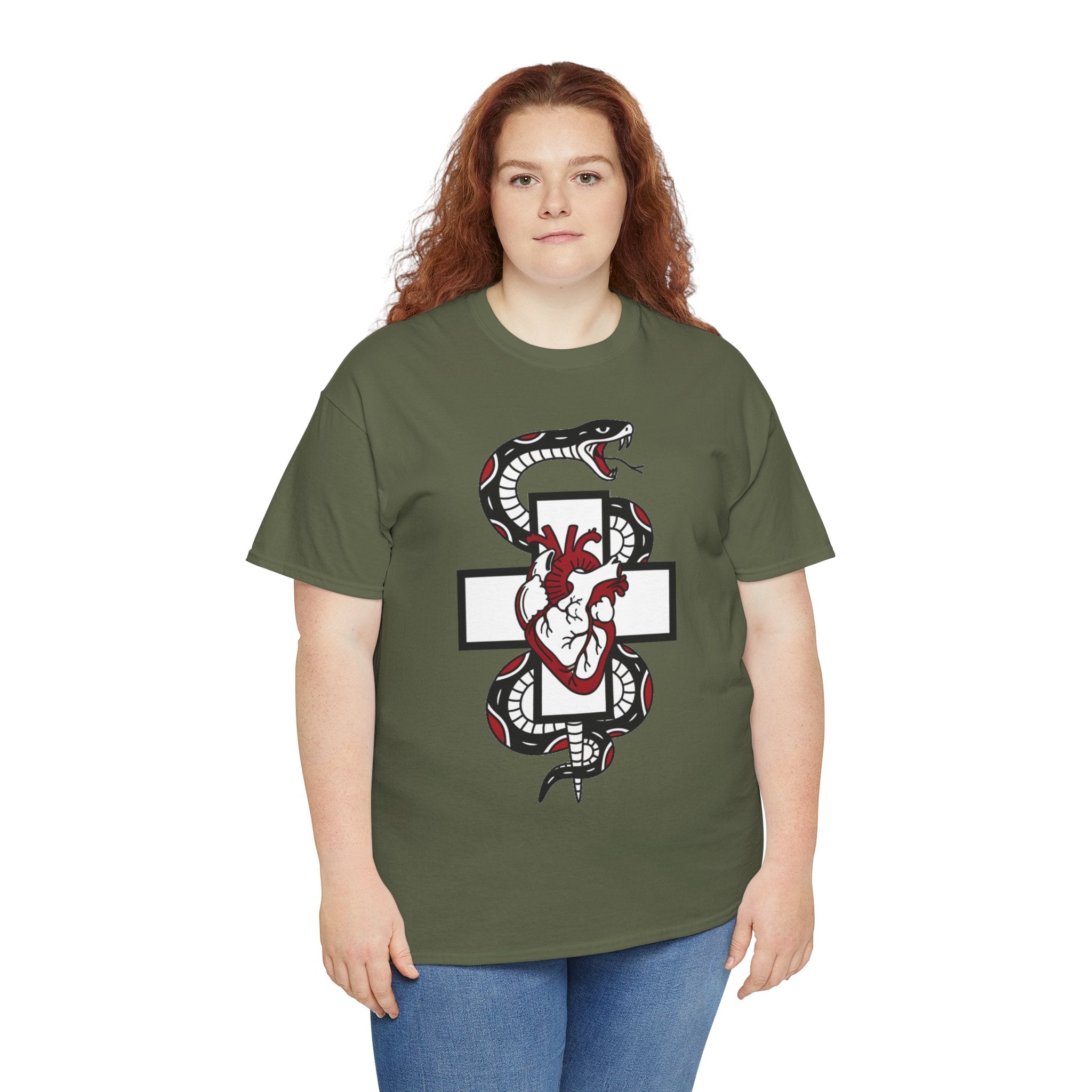 D78 Skull Society — Gothic Heart & Snake T-shirt