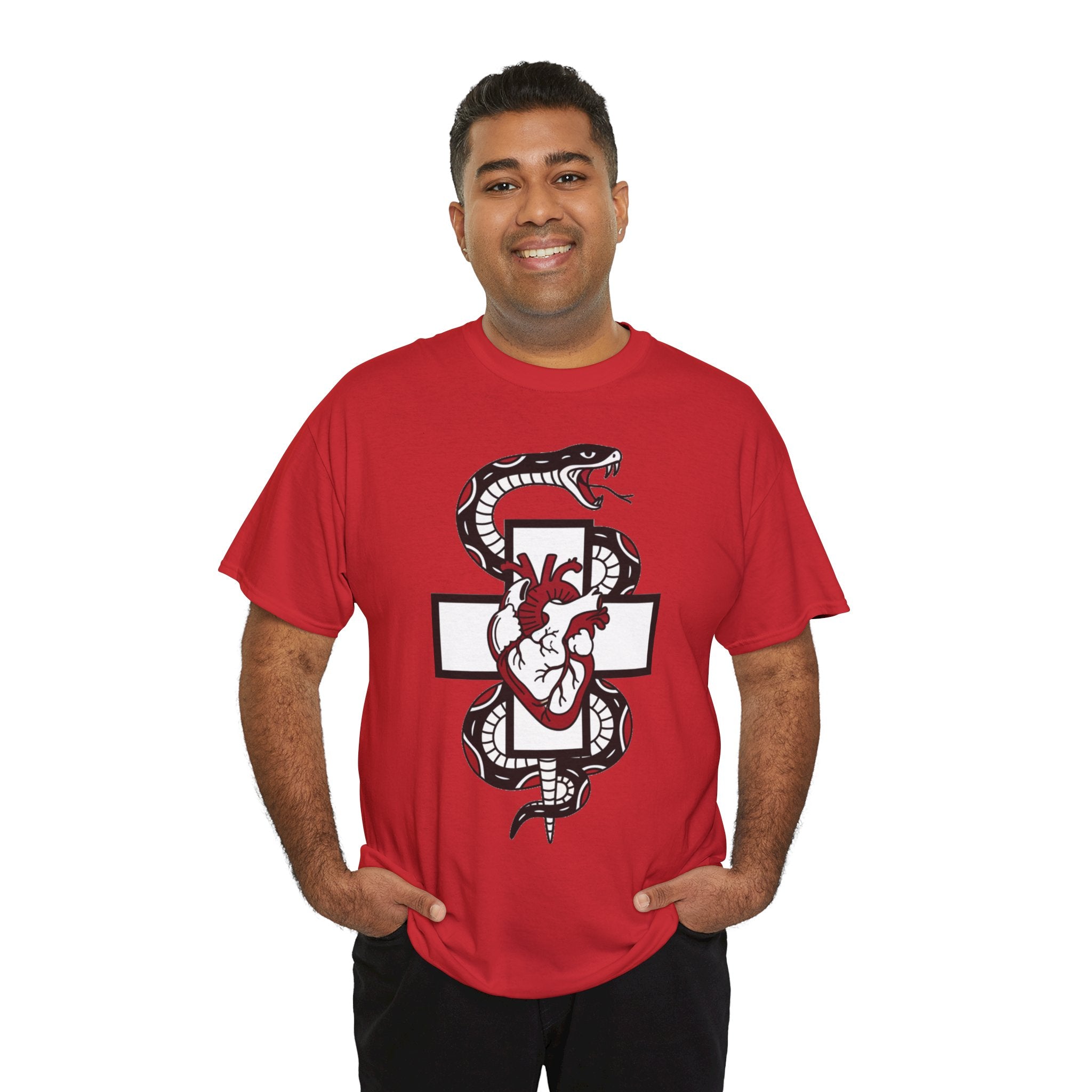D78 Skull Society — Gothic Heart & Snake T-shirt