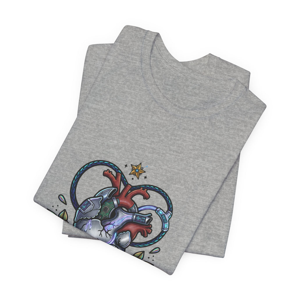 Night Shift Anatomical Heart T-Shirt | Traditional Tattoo Floral Banner