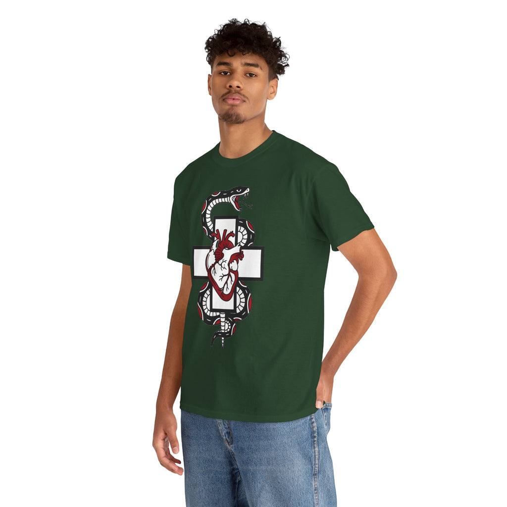 D78 Skull Society — Gothic Heart & Snake T-shirt