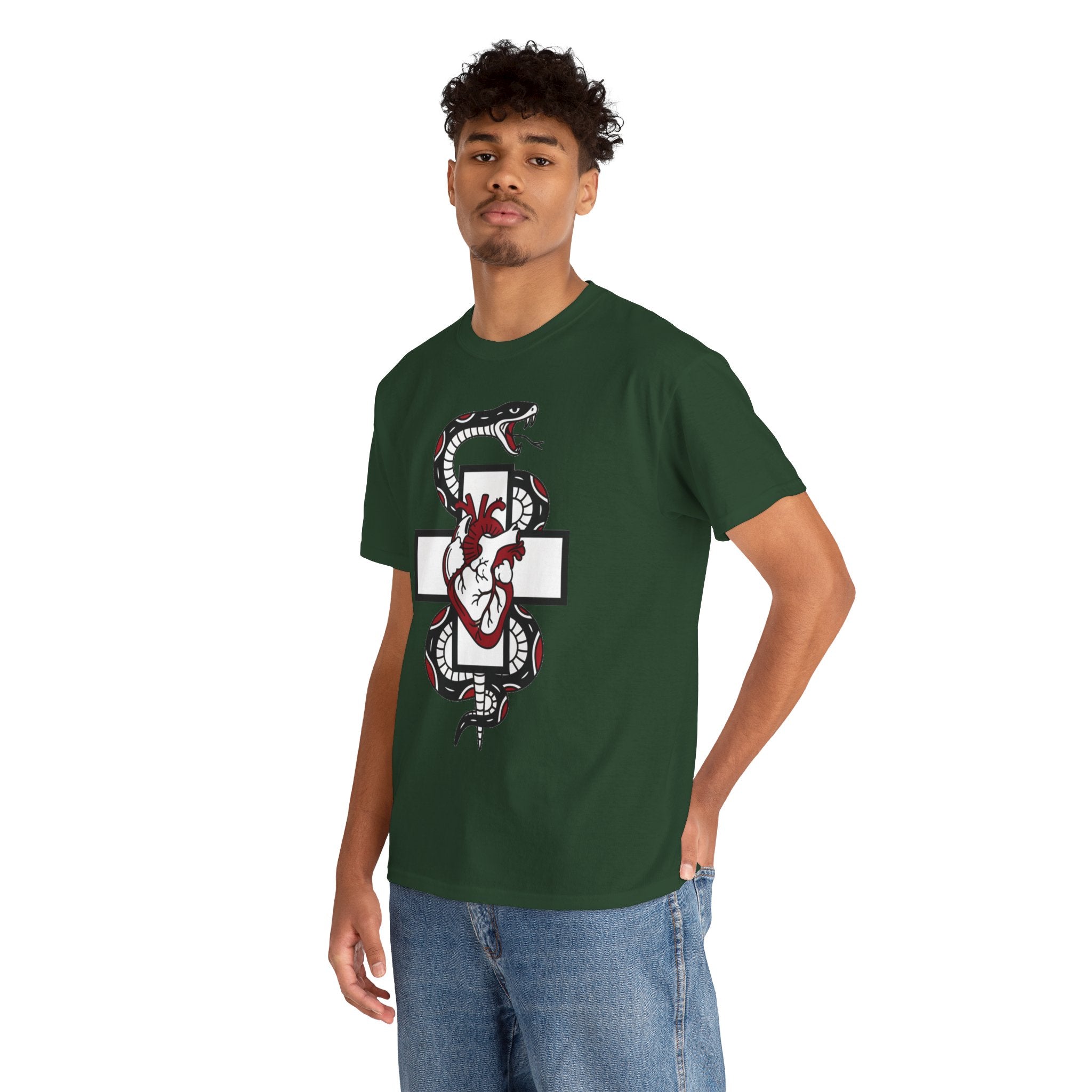 D78 Skull Society — Gothic Heart & Snake T-shirt